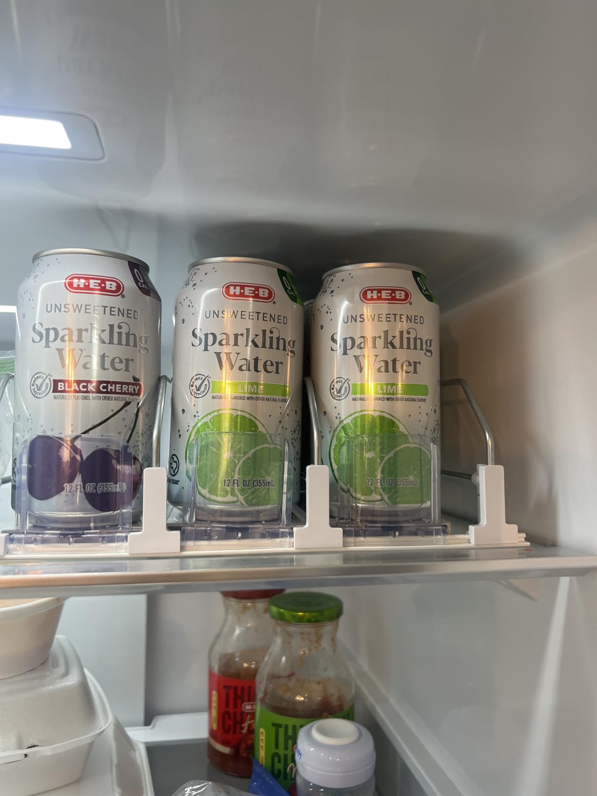 Drink Organizer for Fridge,Self Pushing Fridge Drink Organizer,Automatic Drink Dispenser for Fridge-Holds up to 25 Cans customer photo 1