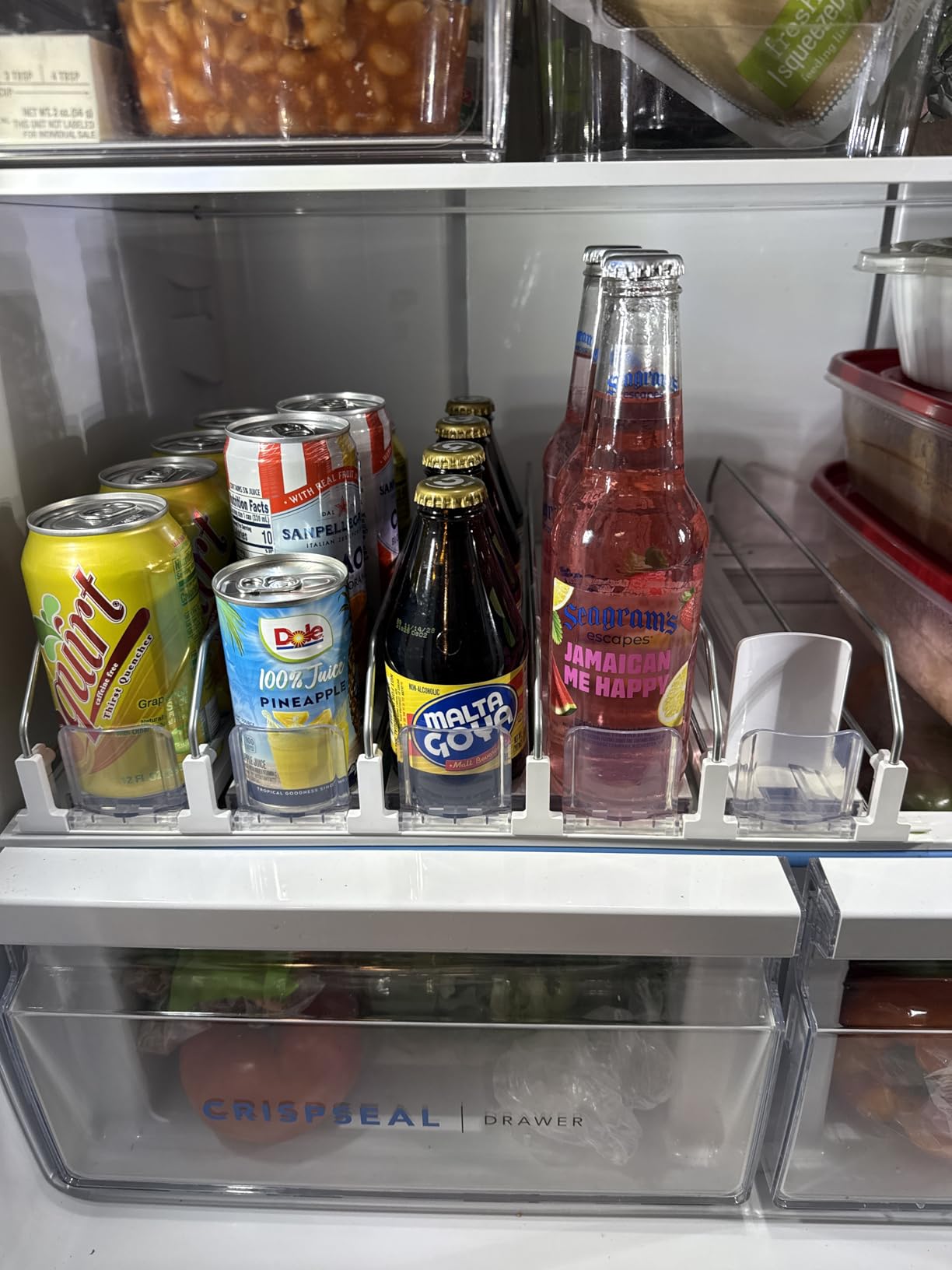 Drink Organizer for Fridge,Self Pushing Fridge Drink Organizer,Automatic Drink Dispenser for Fridge-Holds up to 25 Cans customer photo 2