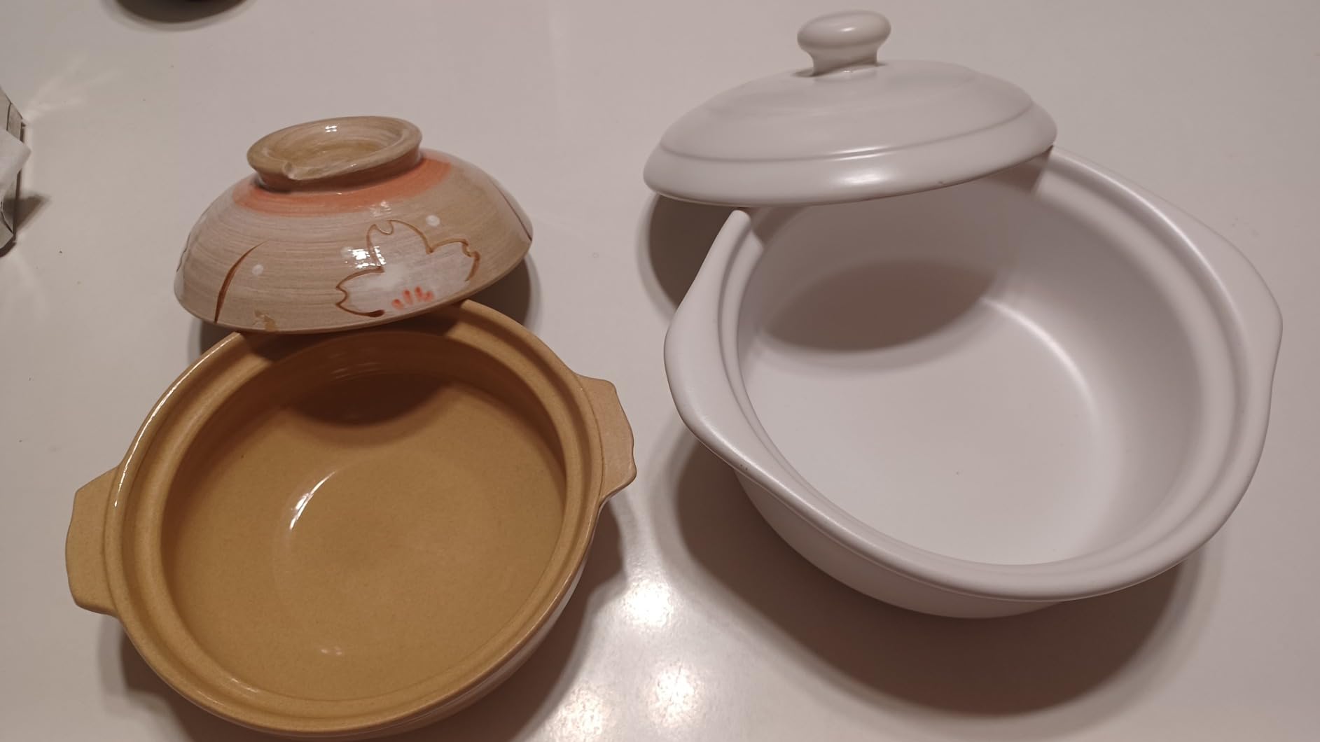 Clay Soup Pot with Lid - Ceramic Cookware Stockpot for Rice, White, 1.9 Quart customer photo 1