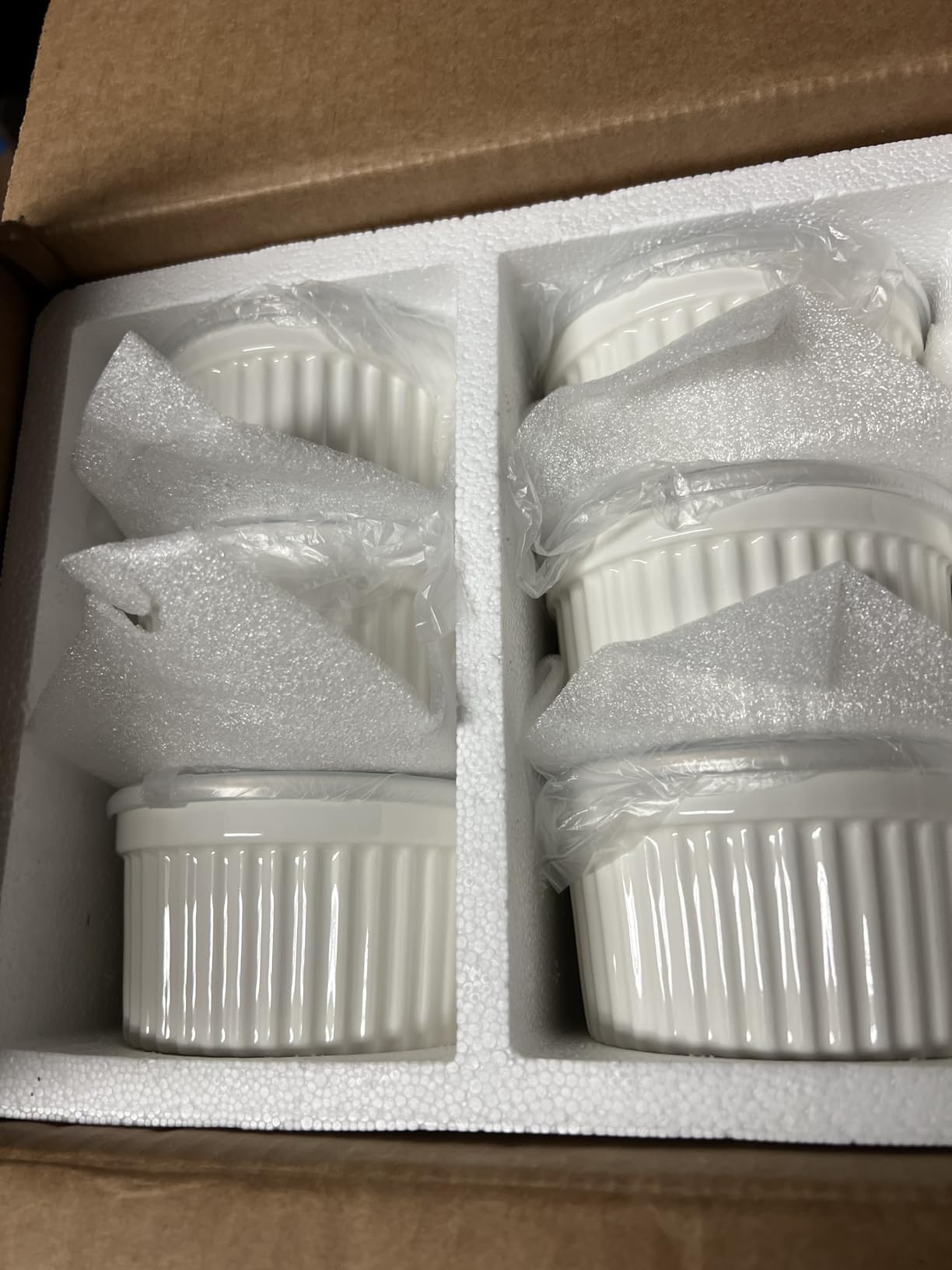 vancasso 8 oz Ramekins with Lid, Porcelain Creme Brulee Souffle Dishes, White Pudding Custard Cups Ramiken for Baking, Dishwasher and Oven Safe, Set of 6 customer photo 1
