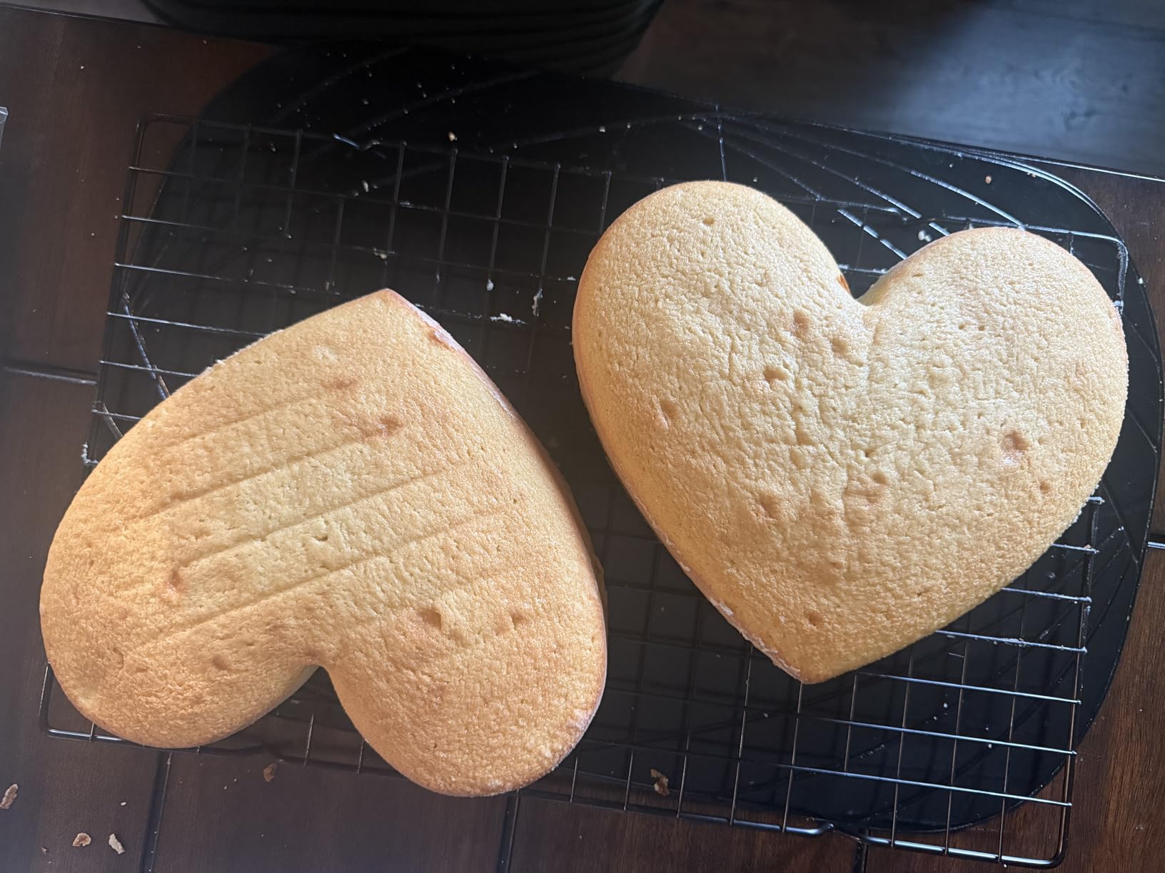 Silicone Heart Shaped Cake Pans 10 Inch Large Heart Cake Pan Nonstick Silicone Heart Molds for Baking (2 Pcs Set, Cream) customer photo 1