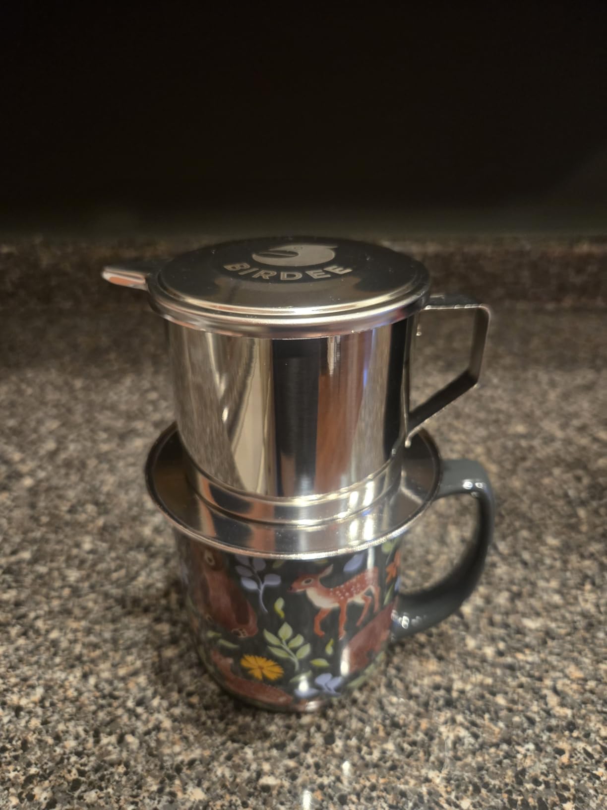 Birdee Vietnamese Coffee Dripper - 12 oz, Stainless Steel, Medium Drip Filter, Durable, Dishwasher Safe, Home Use, Travel, Camping, Gift Sets customer photo 1