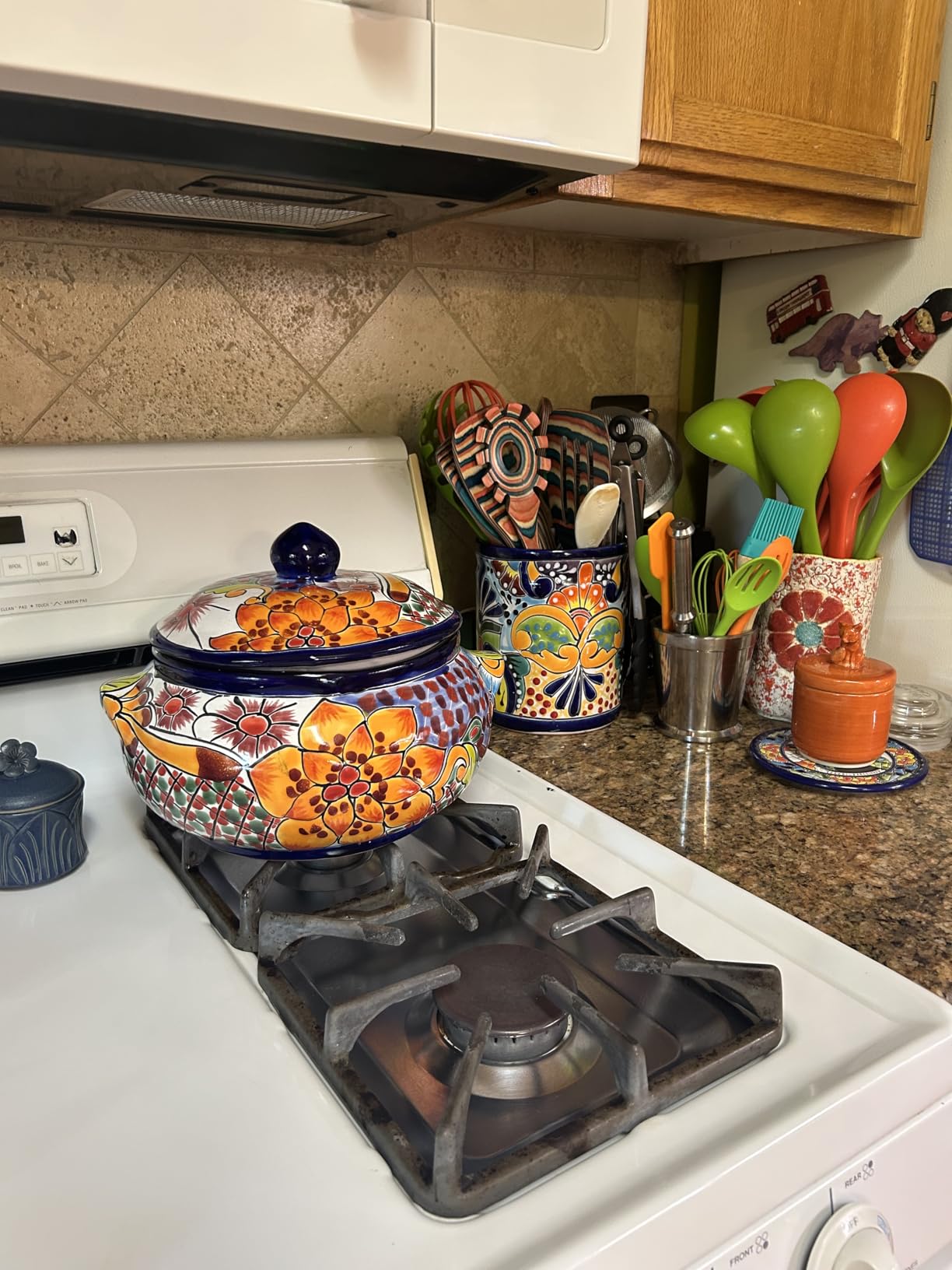 Talavera Bean Pot, Soup Pot - Hand-Painted Mexican Pottery, Decorative and Functional, Handmade in Mexico customer photo 2