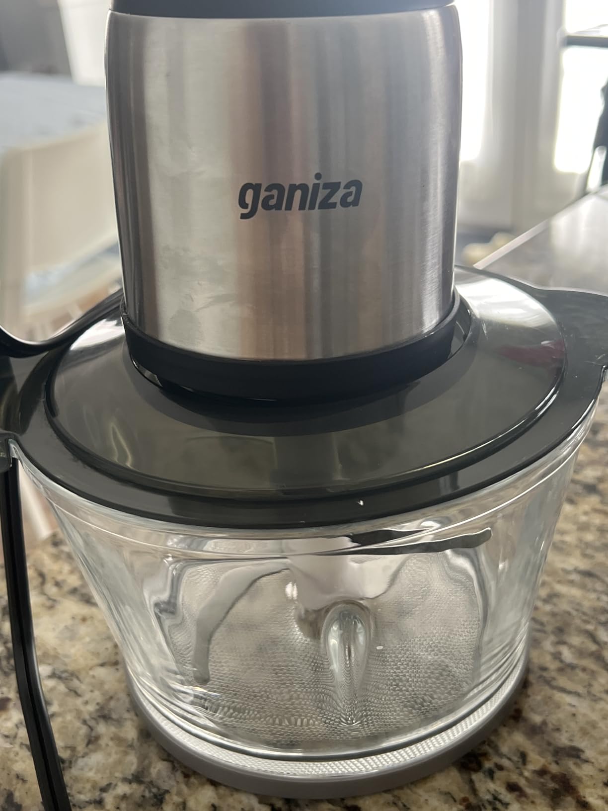 Ganiza Food Processor with Dual Bowls, 2-Speed Food Chopper & Meat Grinder | 8Cup Stainless & 8Cup Glass Bowls, Upgraded Button & Smart Overheat Protection Light - Includes Clean Brush, 2 Sets of Blades customer photo 1