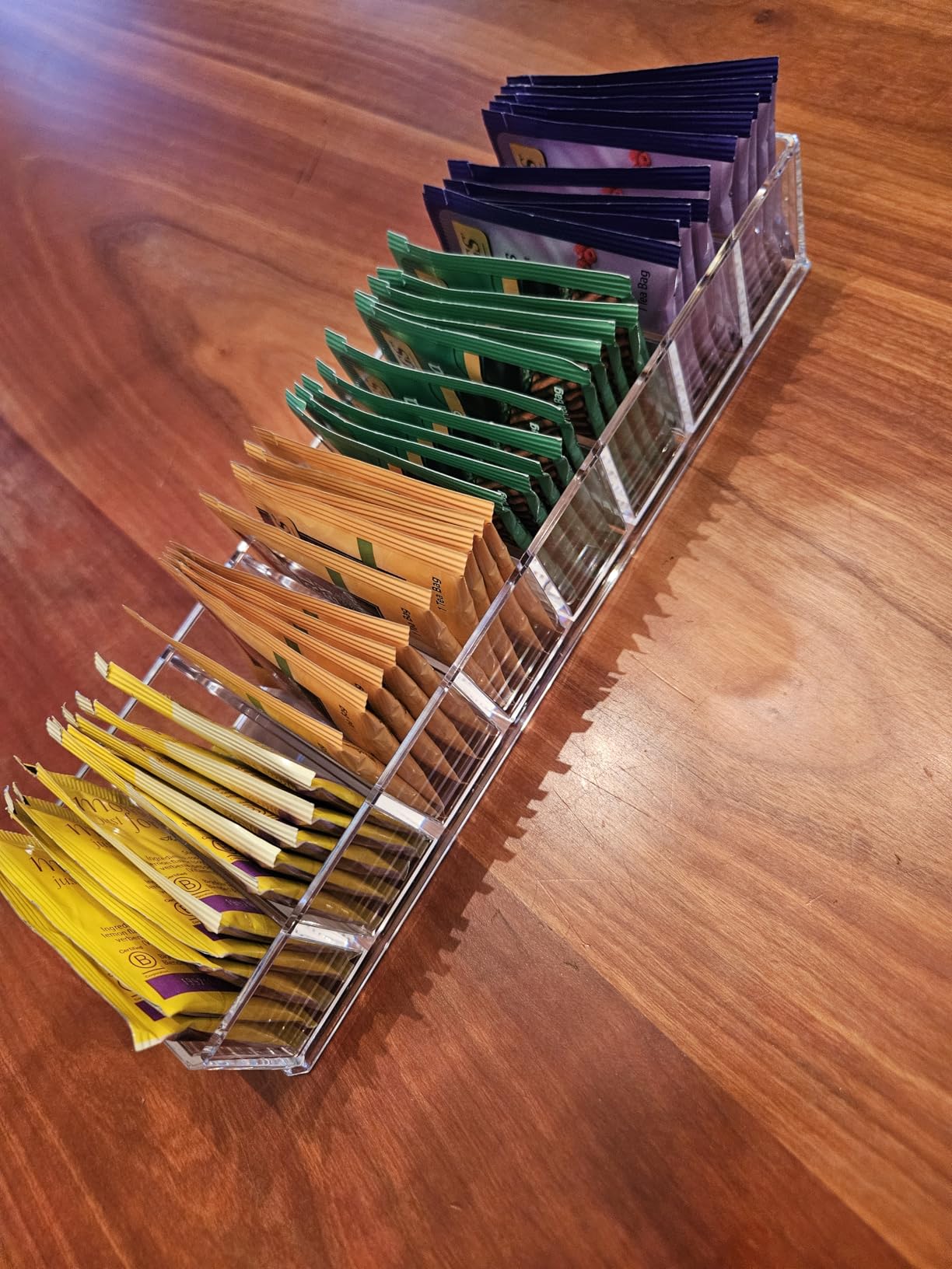 Tasybox Tea Bag Organizer, Clear Acrylic Tea Bag Holder, Tea Packet Storage for Drawer, Pantry, Kitchen, Cabinet, Countertop, 1 Pack customer photo 1