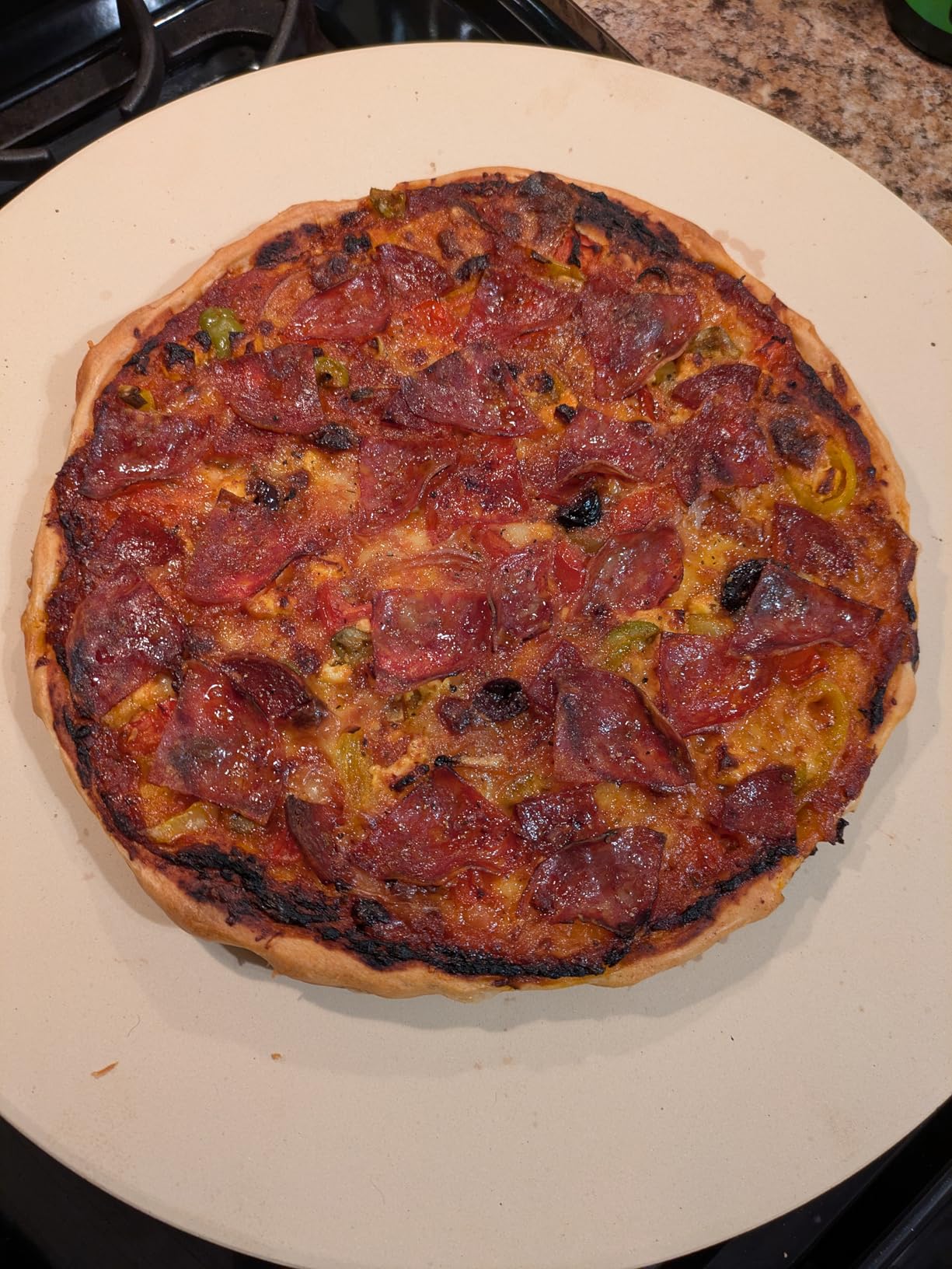 Large Pizza Stone for Oven - 15 x 12 inch Rectangular Pizza Stone for Grill, Even Heating for Perfect Crispy Crusts! Crack Resistant and Easy to Clean, Pizza Making Accessories customer photo 1