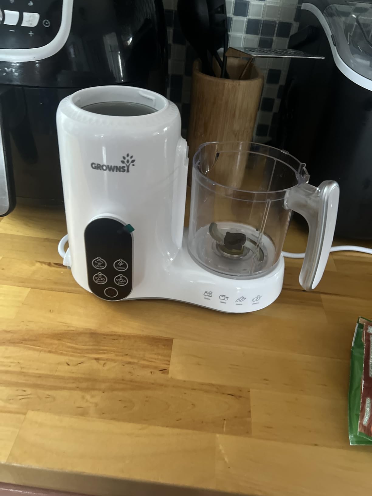 Grownsy Baby Food Maker with Steam Basket, One Step Baby Food Processor Steamer Puree Blender Grinder Mills Machine, Auto Cooking Grinding and Sterili-zing for Healthy Homemade Baby Food, BPA-Free customer photo 1