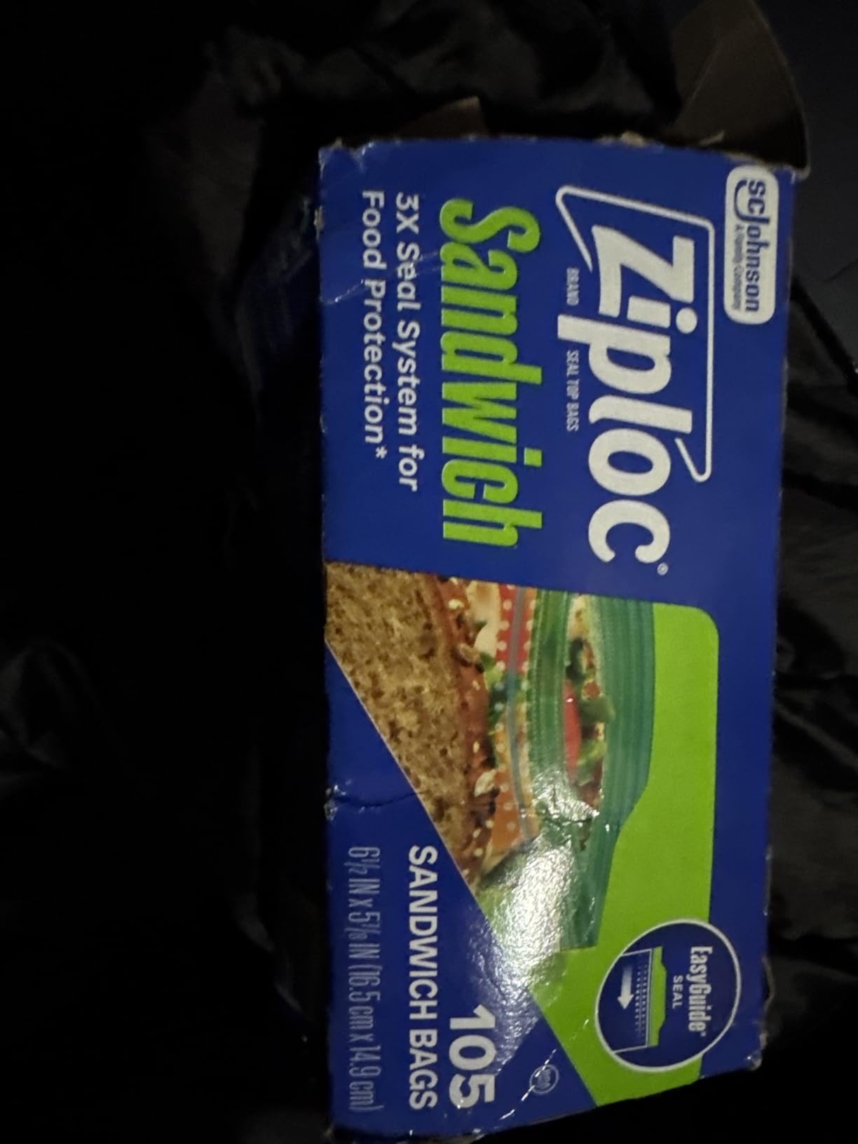 Ziploc Sandwich and Snack Bags with EasyGuide Texture, Plastic Storage Bags with Grip 'n Seal Technology, 105 Bags Total customer photo 2