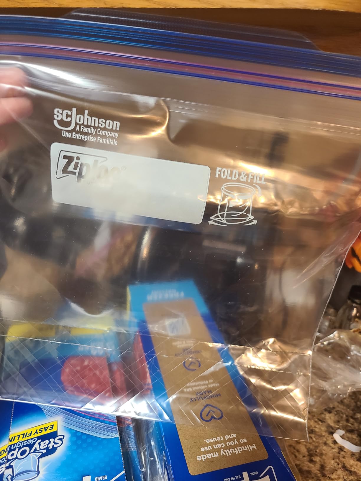 Ziploc Gallon Food Storage Freezer Bags, Stay Open Design, Easy to Fill, 66 Count customer photo 1