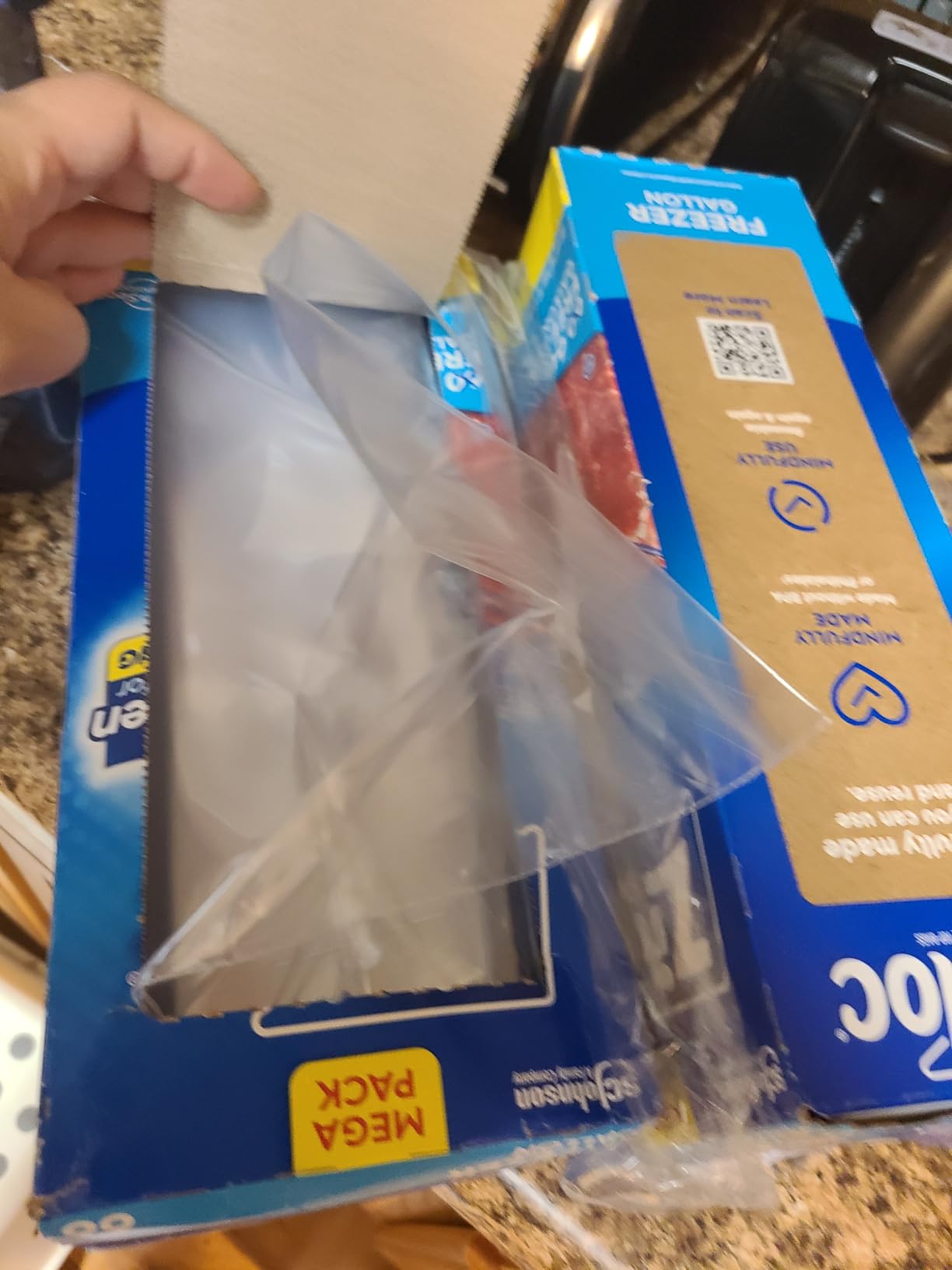 Ziploc Gallon Food Storage Freezer Bags, Stay Open Design, Easy to Fill, 66 Count customer photo 2