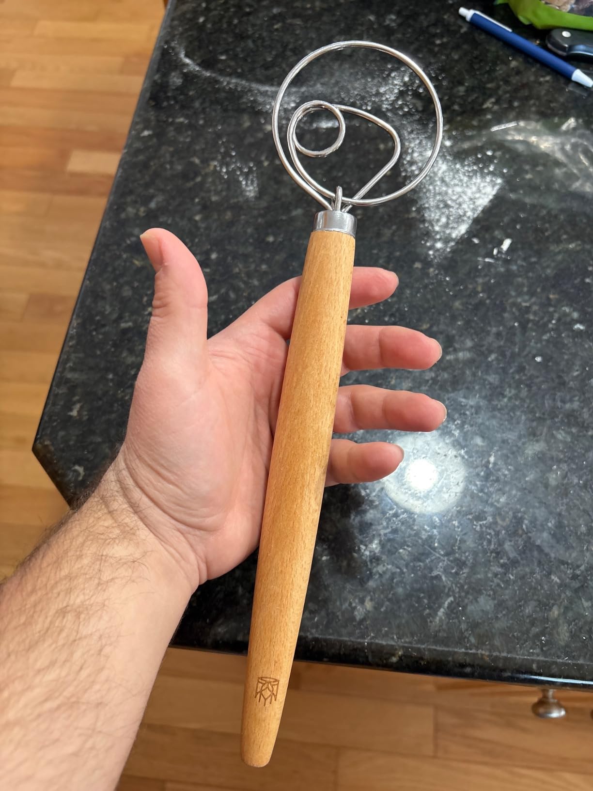 King Arthur Baking Company Baker's Dough Whisk, Single-Loop, 18/8 Stainless Steel, For Mixing Bread, Sourdough, Pizza, And Cookie Dough customer photo 1