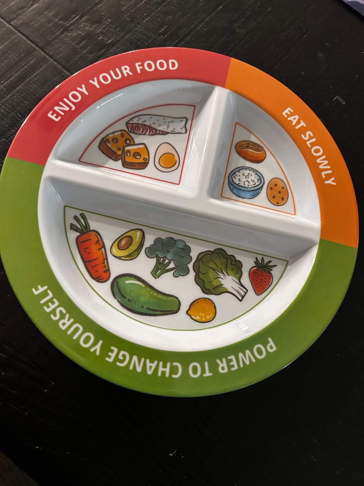 4 Pcs Portion Control Plates & Bowls Set (9 Inch), Self-Measuring for Weight Loss, Gastric Bypass, LapBand, Diabetes, & Healthy Diets, Divided Nutrition Plates for Adults & Children customer photo 1