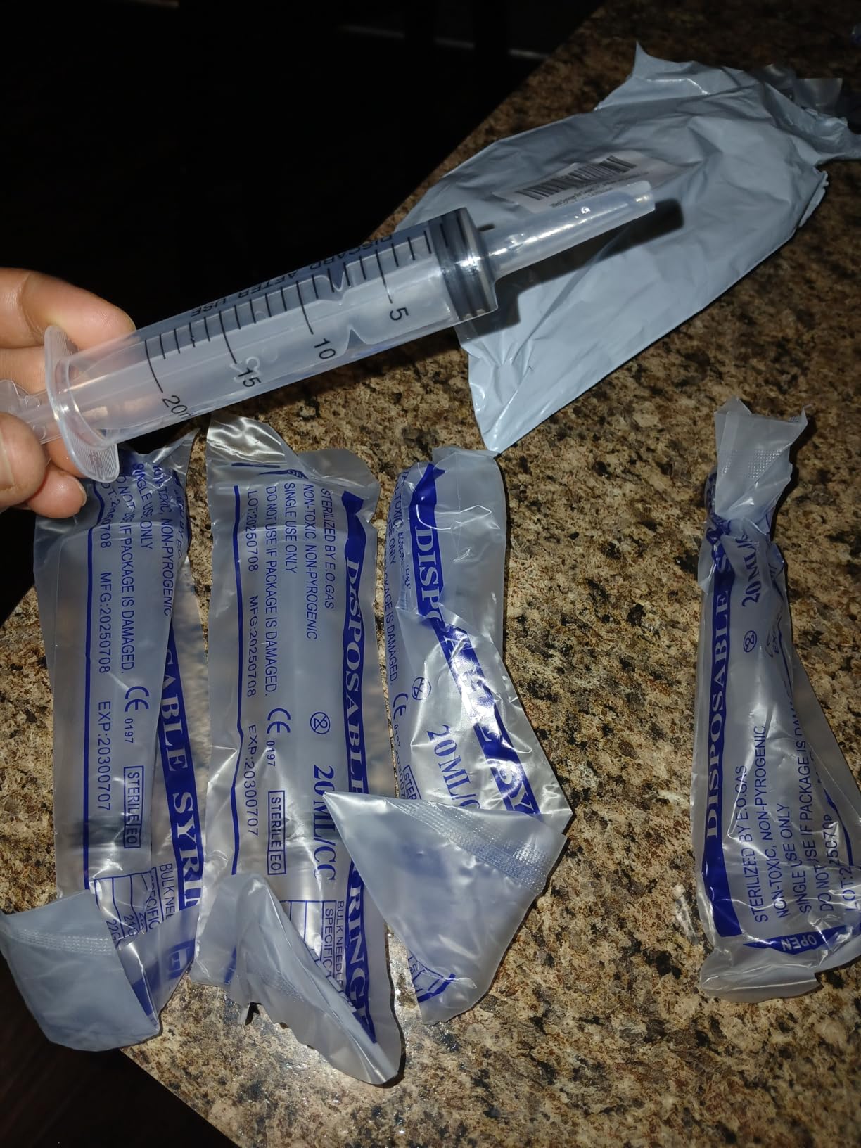 60ml Syringe for Liquid,5 Pack Large Plastic Syringes with Adapters and Cap,Individually Sealed Syringe for Feeding,Irrigation Water and Scientific Labs customer photo 1
