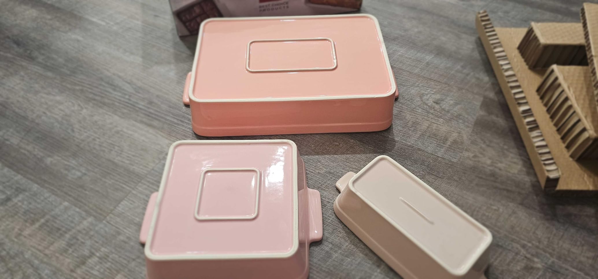 Best Choice Products 3-Piece Ceramic Bakeware Set, Stoneware Baking Dishes, Porcelain Casserole Bakeware Dishes, Serving Dishes - 9x12 Casserole, Loaf Pan, 8x8 Baking Dish - Sage Green customer photo 2