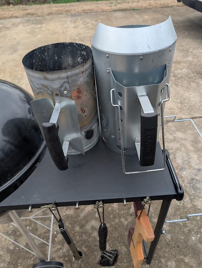 onlyfire Heavy Duty Deluxe BBQ Chimney Starter, Stainless Steel Charcoal Chimney Starter for Charcoal Grills Barbecue Fire Starter with Heat Shield & Stay-Cool Handle Easy to Use Grill Tool customer photo 1