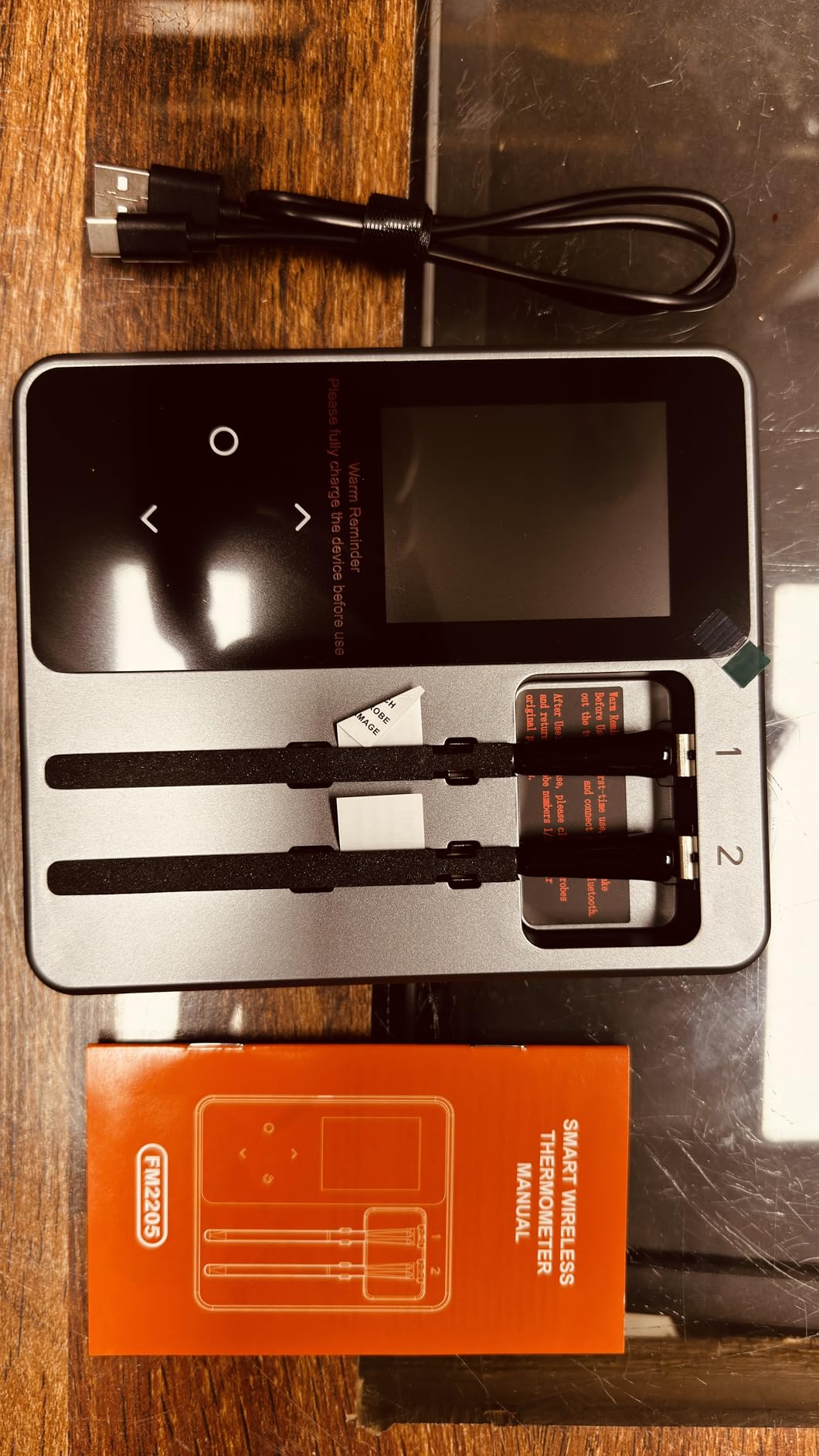 Wireless Meat Thermometer with App Control, 600FT Bluetooth Range, Dual Probes & 6 Sensors, 0.5S Instant Read, LCD Display, IP67 Waterproof Real-Time Monitoring & Smart Alerts for BBQ, Grill, Oven customer photo 2