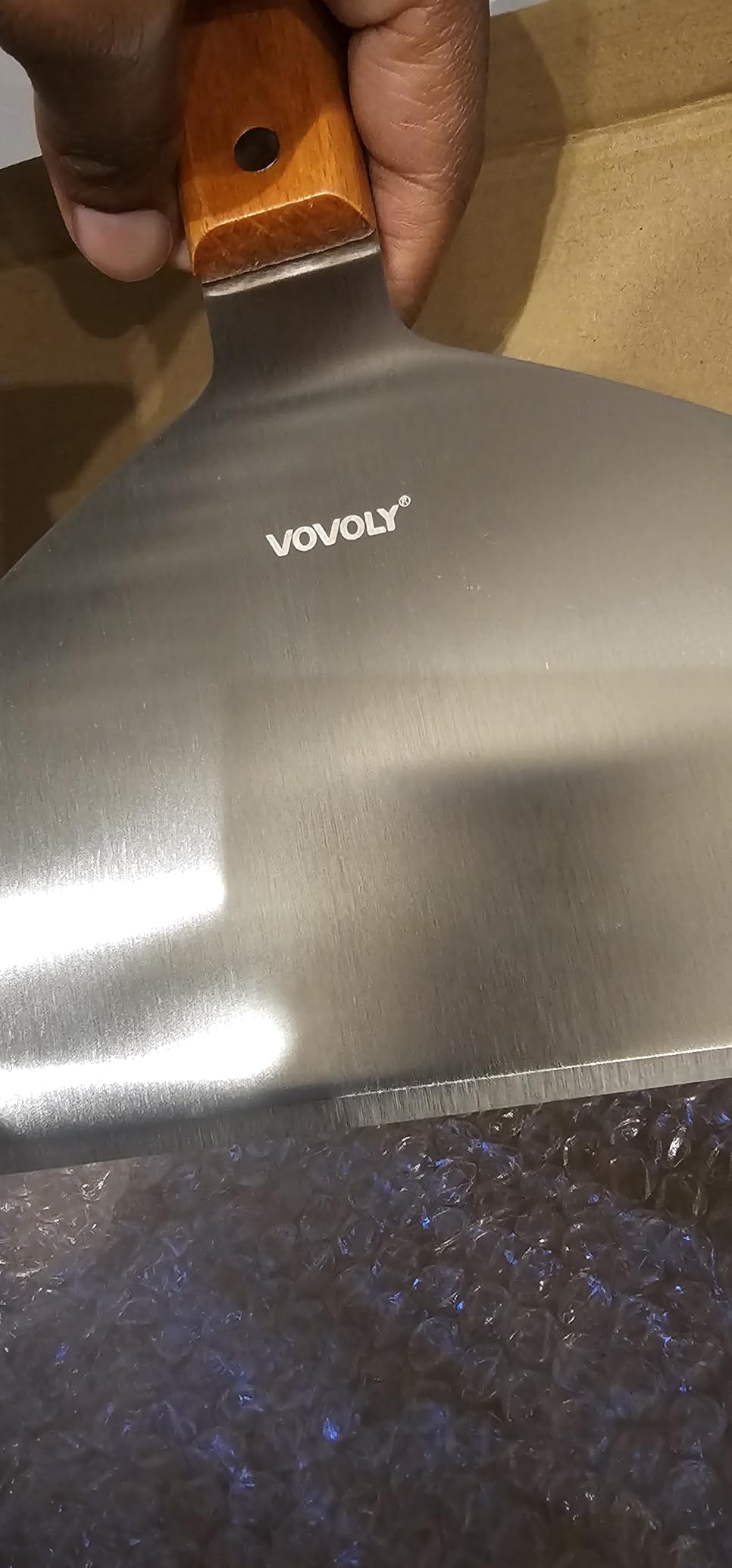 Vovoly Multipurpose Bench Scraper Kitchen Utensil for Flat Top Griddle, Dough Scraper Cutter for Bread and Pizza Cutter - Stainless Steel Metal Griddle Scraper Chopper customer photo 2