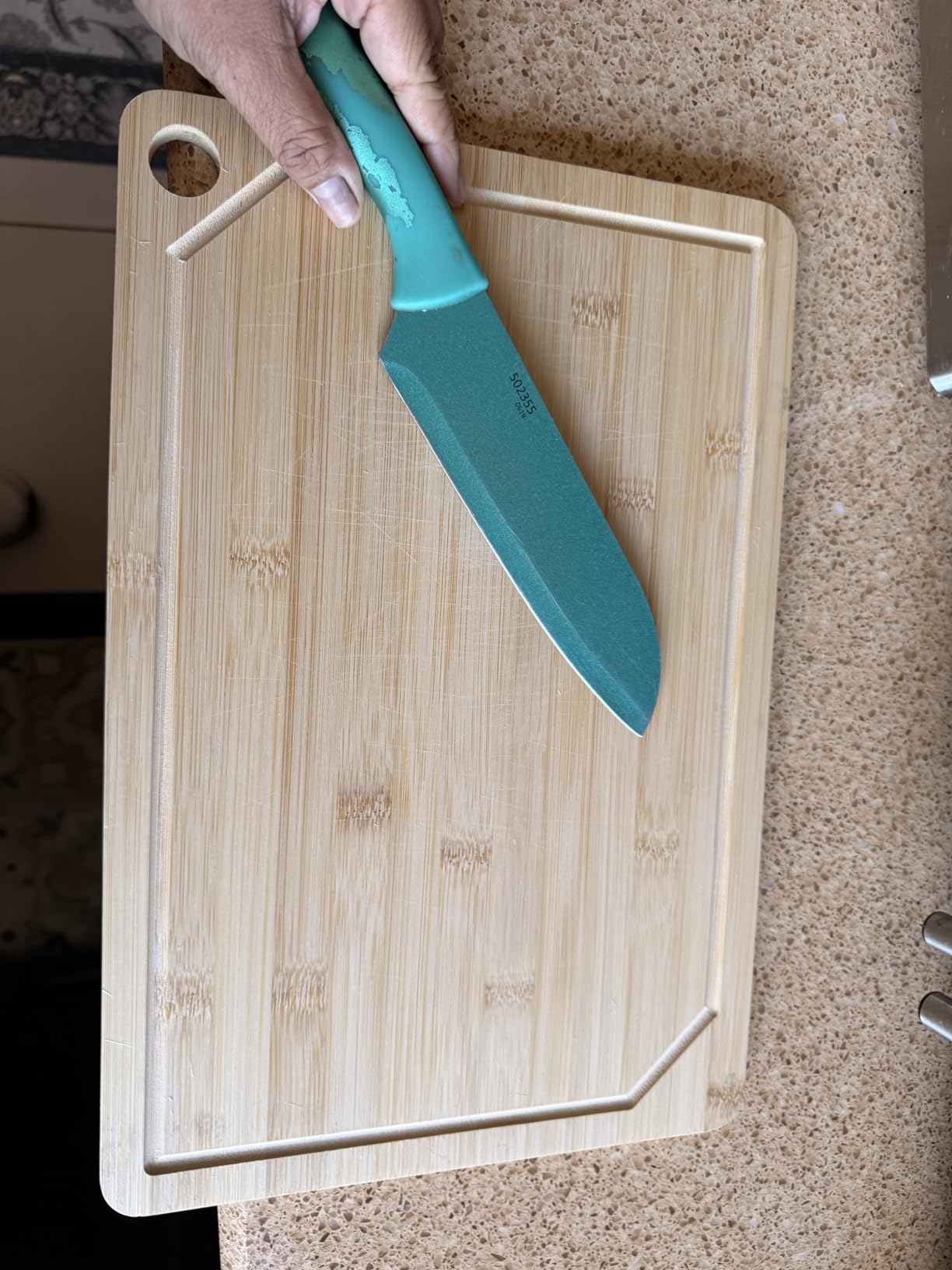 Kitsure Bamboo Cutting Board - Multi-Sizes Wooden Cutting Boards for Kitchen, Convenient Kitchen Essentials with Deep Juice Grooves, Cutting Board for Chopping and Serving, Large, Natural customer photo 1
