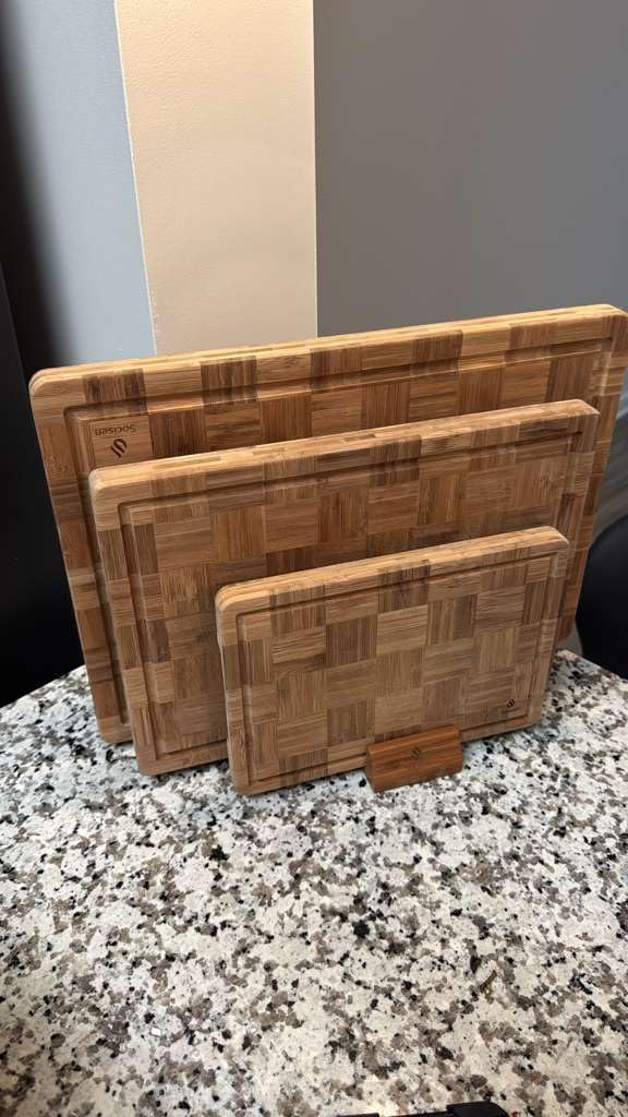 Bamboo Cutting Board Non Slip Heavy Duty Over Sink Wooden Wood Cutting Board for Kitchen Chopping Board Edge Grain Teak Smart Marble Flexible Round Stone Metal customer photo 2