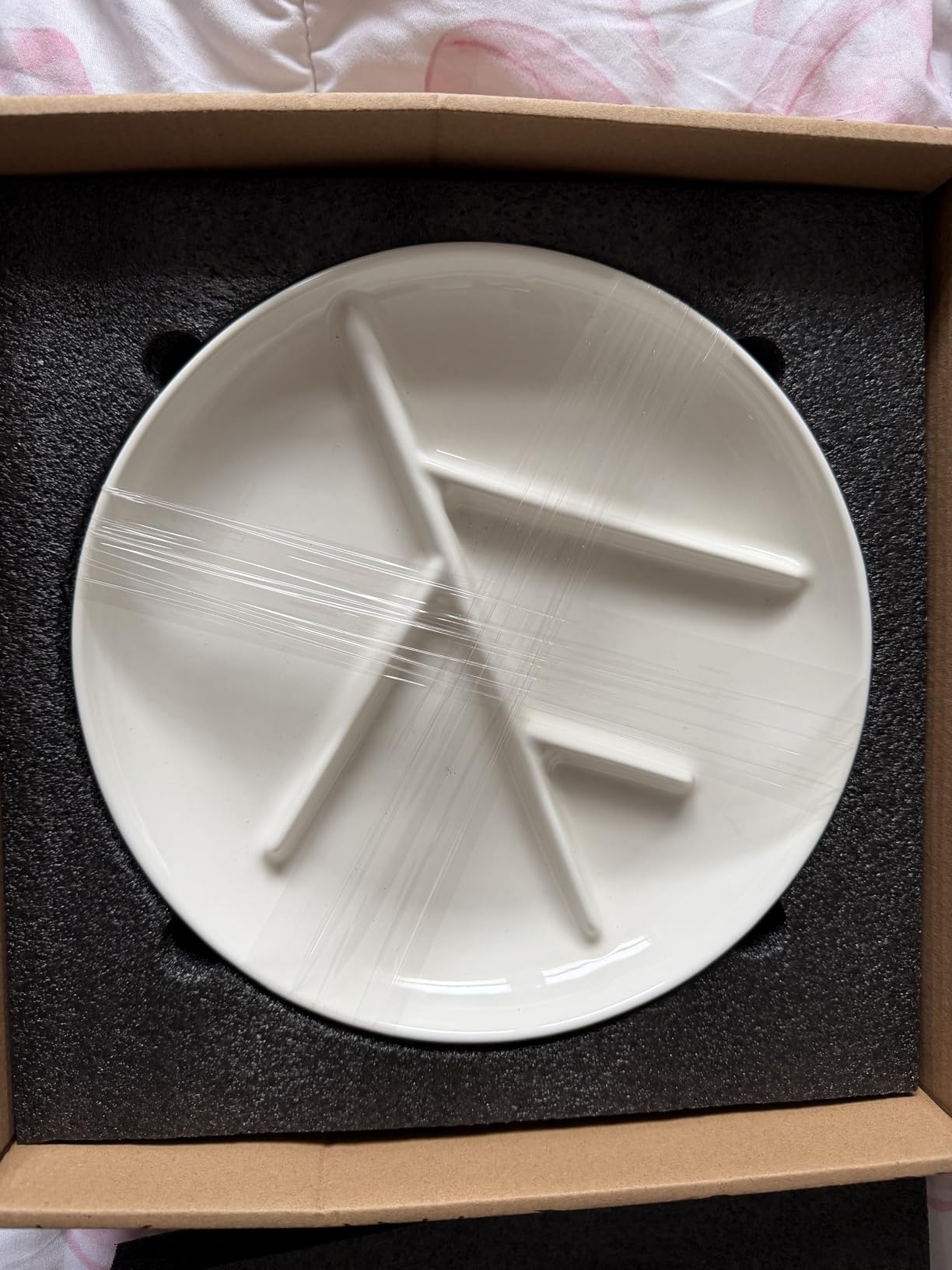 GetTheFad Portion Control Plate (Porcelain) Set of 2, 9.3 Inch Divided Portion Plates for Weight Loss Adults, Divided Dinner Plates for Adults, Healthy plates for adults, My plate for Weight Watchers customer photo 1