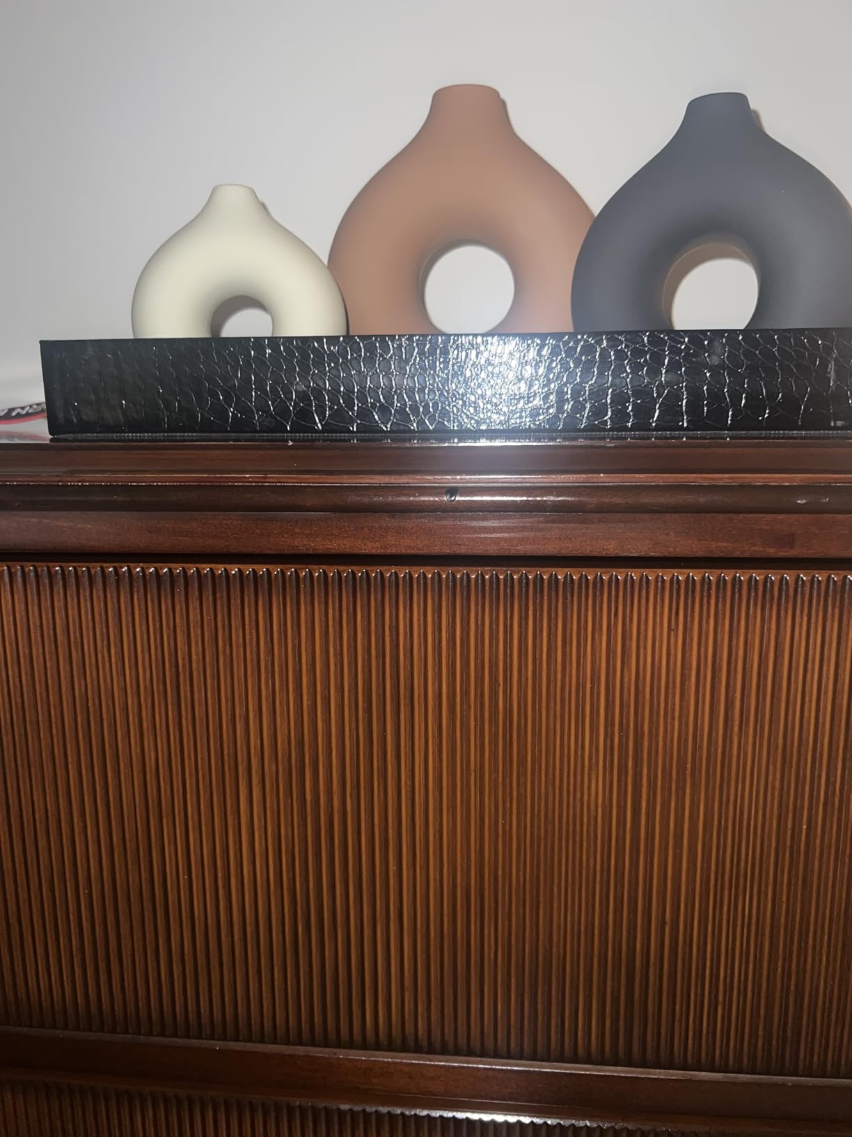 Acacia Wood Serving Tray with Handles, 17.5x12 - Decorative Serving Trays Platter for Breakfast in Bed, Lunch, Dinner, Appetizers, Patio, Ottoman, Coffee Table, BBQ, Party customer photo 1