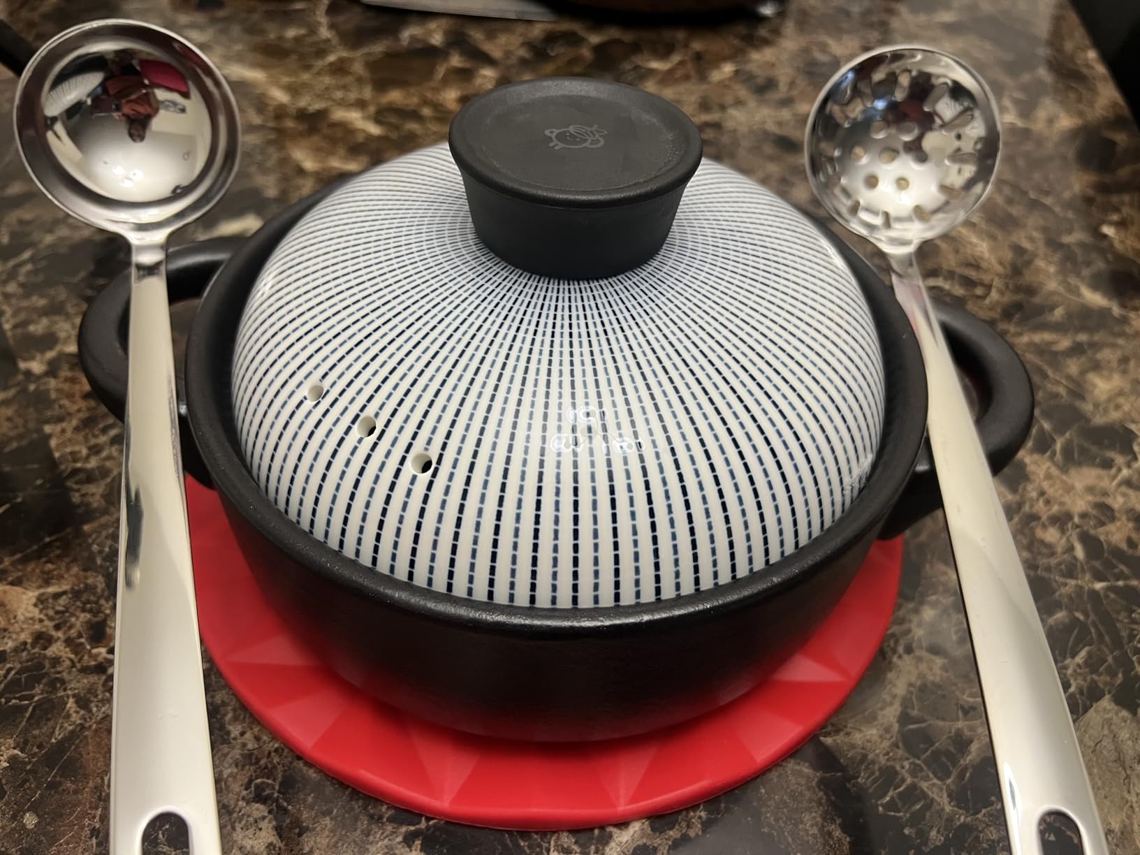 Small Japanese Donabe Pot Set for 1-2 people (5-piece, 50.7oz with lid), Small Donabe Claypot, Clay Cooking Pots customer photo 2