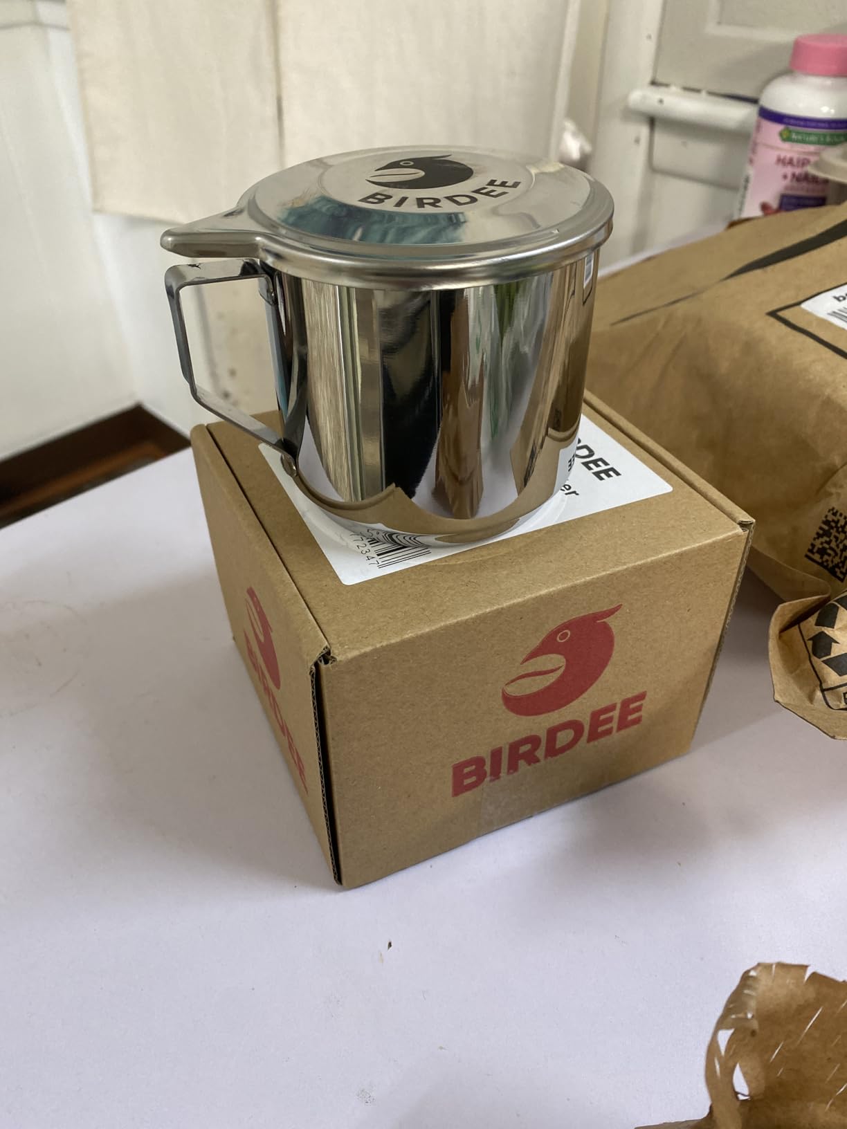 Birdee Vietnamese Coffee Dripper - Stainless Steel 8 oz Phin Filter, Perfect Cup of Phin Drip Coffee in 3-5 Minutes, Durable & Dishwasher Safe customer photo 2