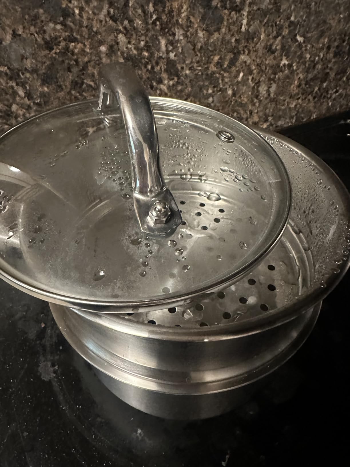 Ohtomber Stainless Steel Sauce Pan - Tri-Ply 1.5 Quarts Steamer for Cooking, Small Cooking Pot with Steamer Basket, Sauce Pan with Lid, Non Stick Saucepan, Induction Steam Pot for Vegetable, Oatmeal customer photo 1