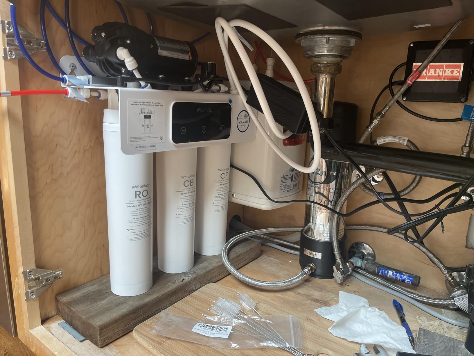 Waterdrop WD-T3-C Reverse Osmosis Water Filter, NSF/ANSI 372 Certified, 8-Stage Under Sink RO Water Filter, 450GPD Tankless Water Filtration System, 2:1 Pure to Drain, BPA Free, Plug-in Required customer photo 1