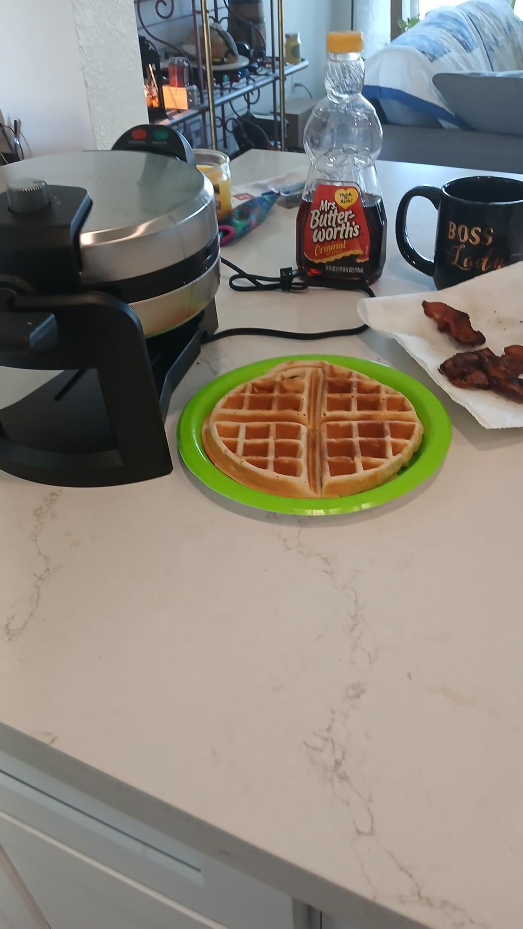 Cuisinart Round Flip Belgian Waffle Maker, 1