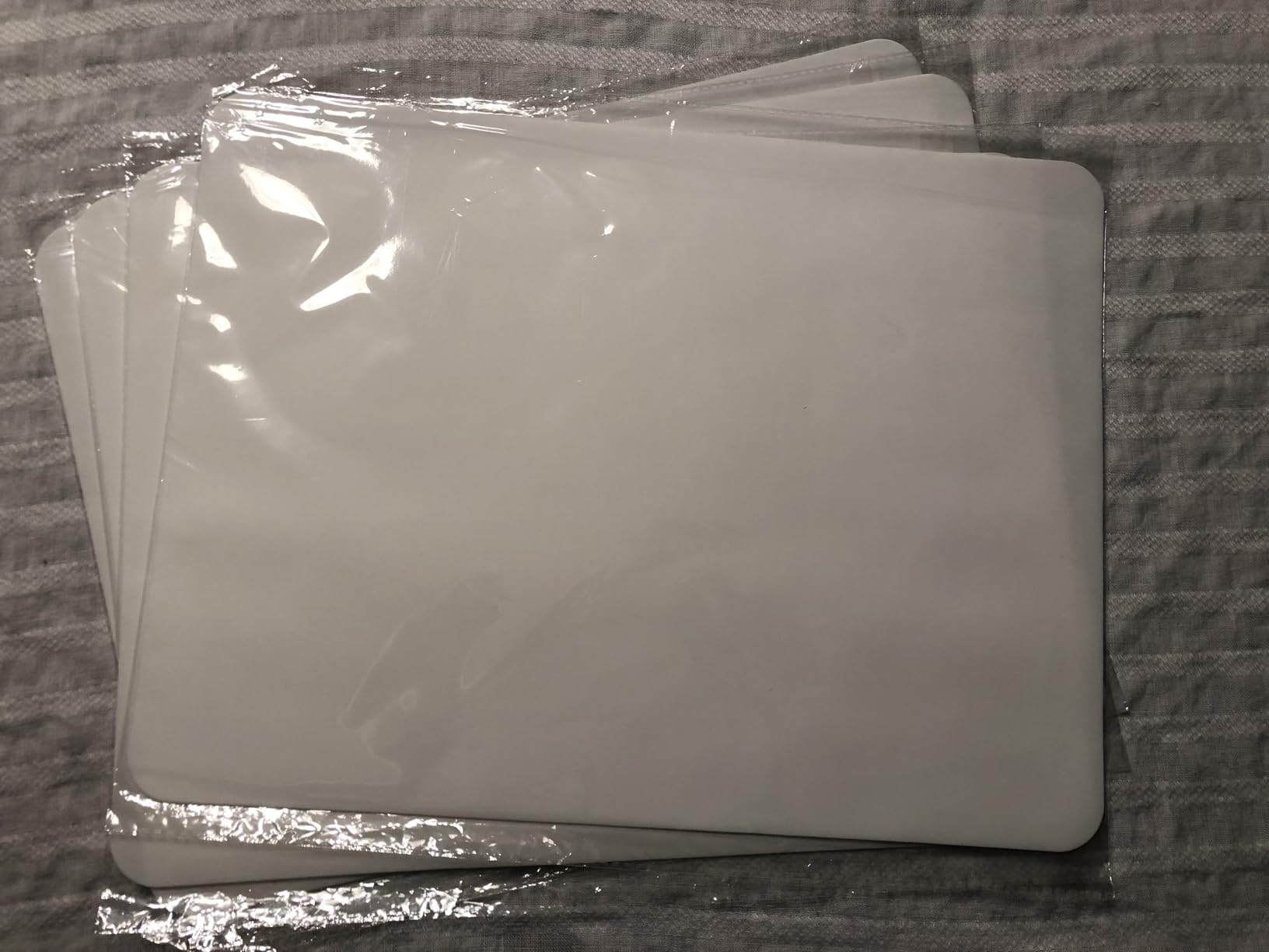 4 Pack Silicone Placemats, Food-Grade Non-Slip, Water Proof, Oil-Proof, Heat Resistant, Stain Resistant, Easy to Clean, Countertop Protector, Kitchen Counter Mat, Reusable Mat (11.8x15.7in) (White) customer photo 1