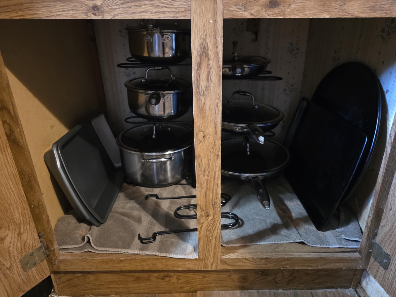 ORDORA 10-Tier Pots and Pans Organizer under Cabinet, Kitchen Cabinet Organizers and Storage, Heavy Duty Pots and Pan Storage Rack Organizer inside Cabinet, Adjustable customer photo 1