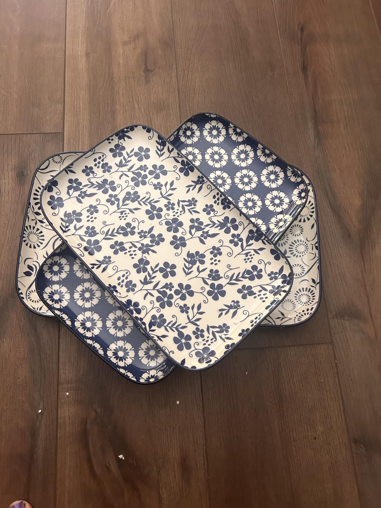 vancasso Porcelain Serving Trays for Party, Serving Platters Set of 3, Serving Dishes for Entertaining, Ceramic Party Trays and Platters for Serving Food, 16