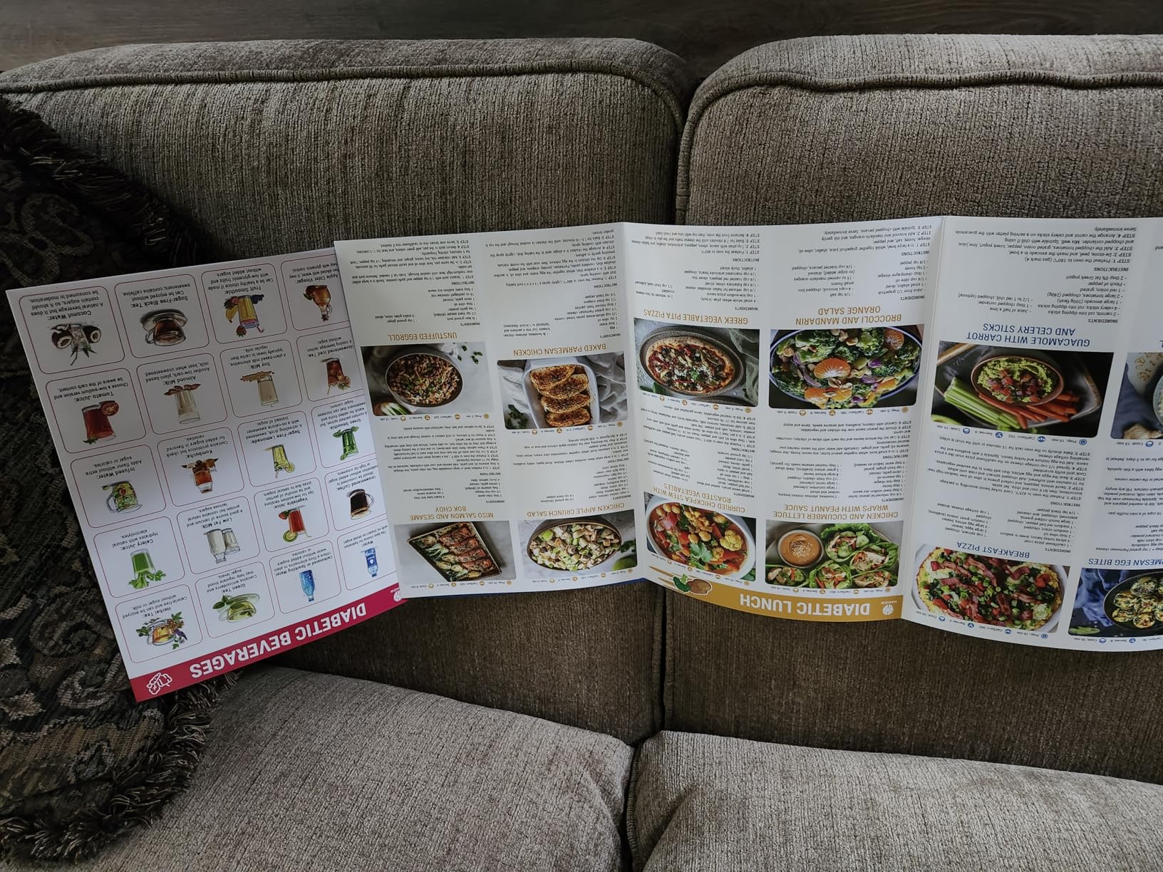HAMIEW 5 Pack Diabetes Food List Chart & 80+ Meal Planner Recipes for Beginner, Laminated Diabetes Diet Plan for Type 1 & 2, Food To Eat - Avoid w/Serving Size, Glycemic Index (GI), Net Carbs Calories customer photo 1