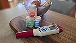 Digital pH Meter Food Pocket pH Pen for Fermentation with pH Calibration Kits Color Display Spear Tip pH Food Tester Probe with ATC for Cosmetics Sourdough Professional pH Test Strips for Food Acidity customer photo 1