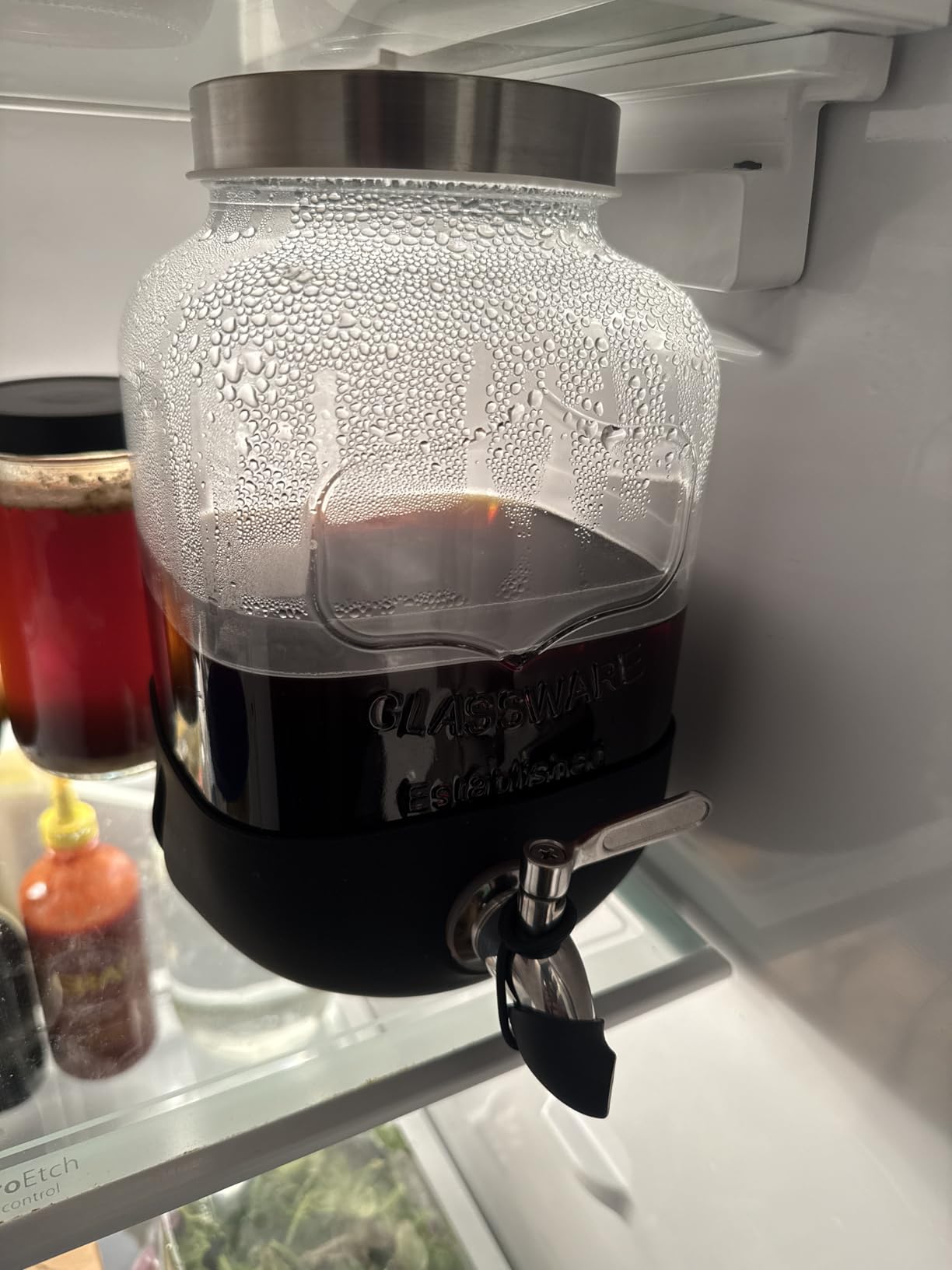 Cold Brew Coffee Maker, 1 Gallon Iced Coffee Maker With Stainless Steel Filter, Heavy Duty Glass Cold Brew Pitcher With Stainless Steel Spigot, Mason Jar Cold Brew Coffee Maker Fast Iced Tea Maker customer photo 2