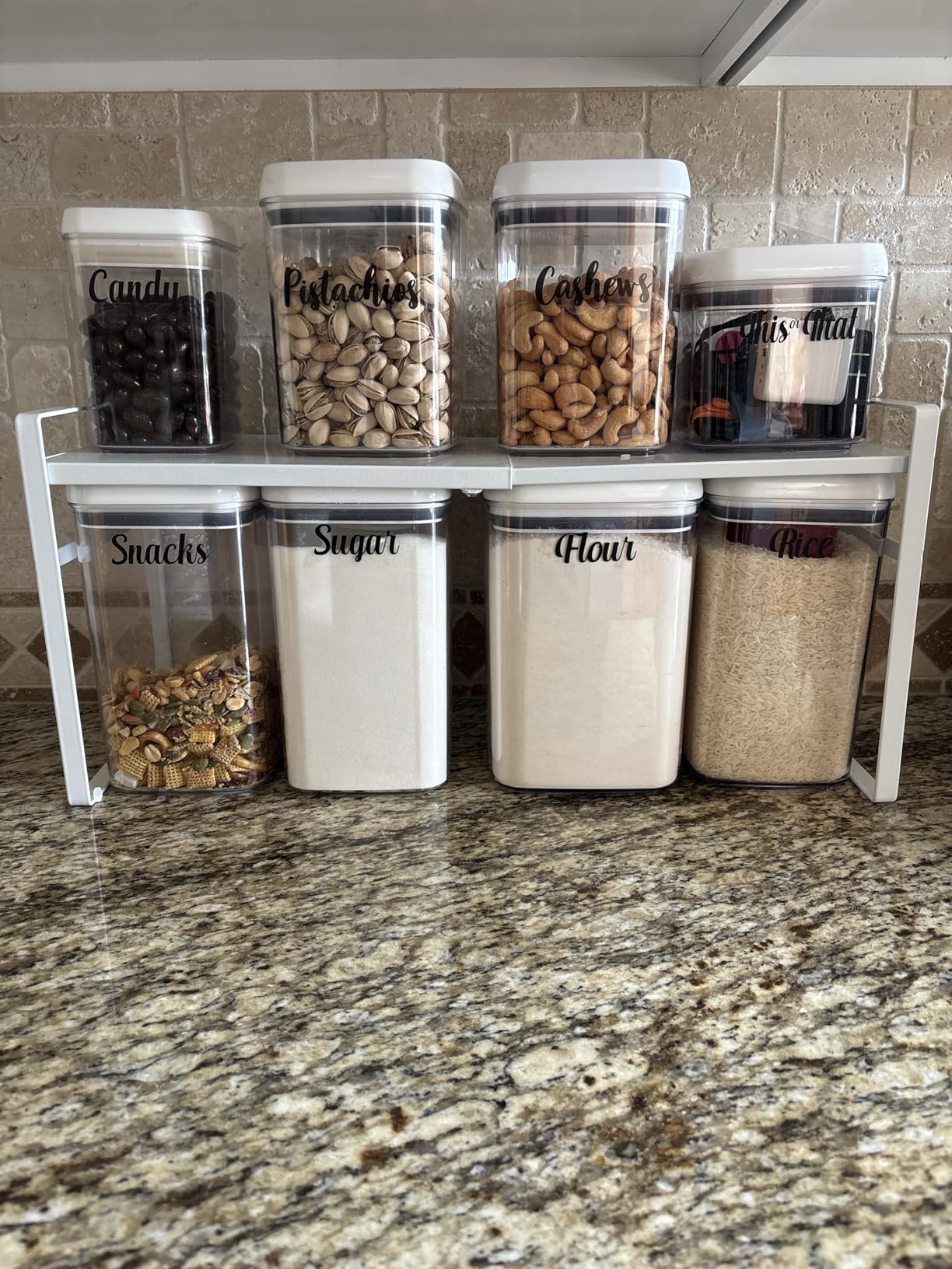 Expandable Cabinet Shelf Organizer Riser for Kitchen Pantry Cupboard Under Sink Countertop,kitchen cabinet shelf (white) customer photo 1
