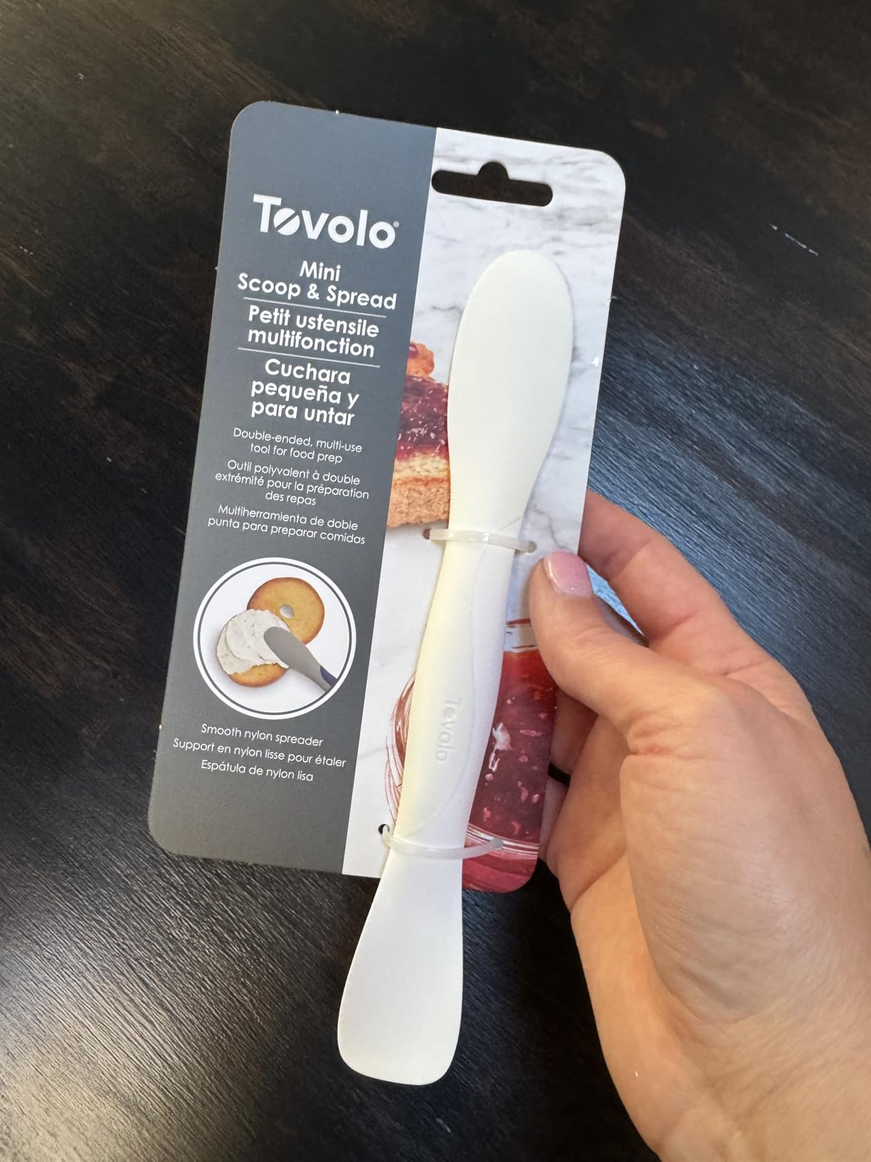 Tovolo Scoop and Spread Large Dual End Silicone Sandwich Spreader Tool with Nylon Handle, BPA Free Dishwasher Safe Silicone and Nylon Tool for Spreading and Scooping, Blue Haze and Oyster Gray customer photo 1