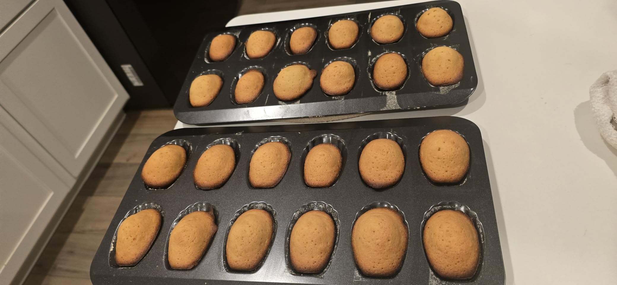 2pc Nonstick Madeleine Pan for Baking, 12-Cavity Shell Shape Cake and Cookie Mold Tray, Carbon Steel Cookie Molds, Send Goods from Local Warehouse (2 PC) customer photo 1
