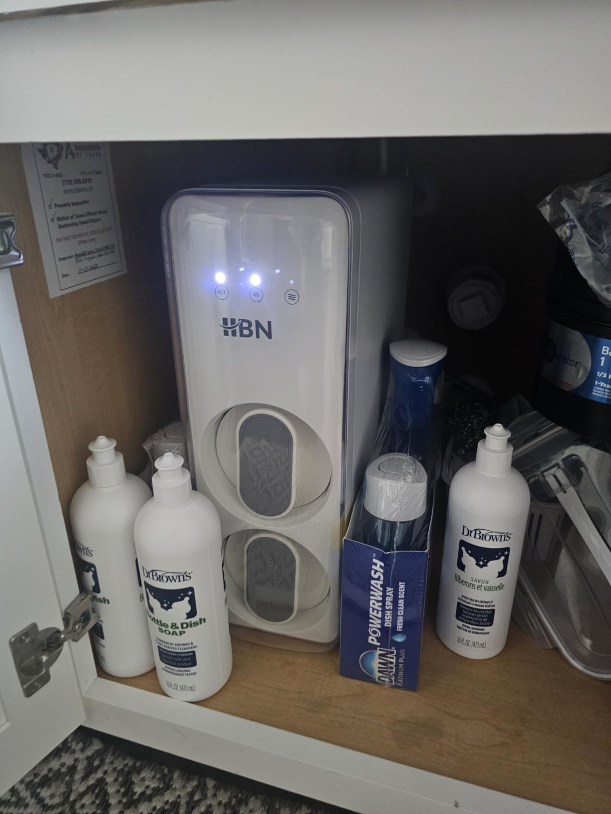 HBN Reverse Osmosis System, 600 GPD RO Water Filter System, 8 Stage Under Sink RO Water Filtration System with Faucet, 2:1 Pure to Drain, Reduces TDS, FCC Listed, White customer photo 1