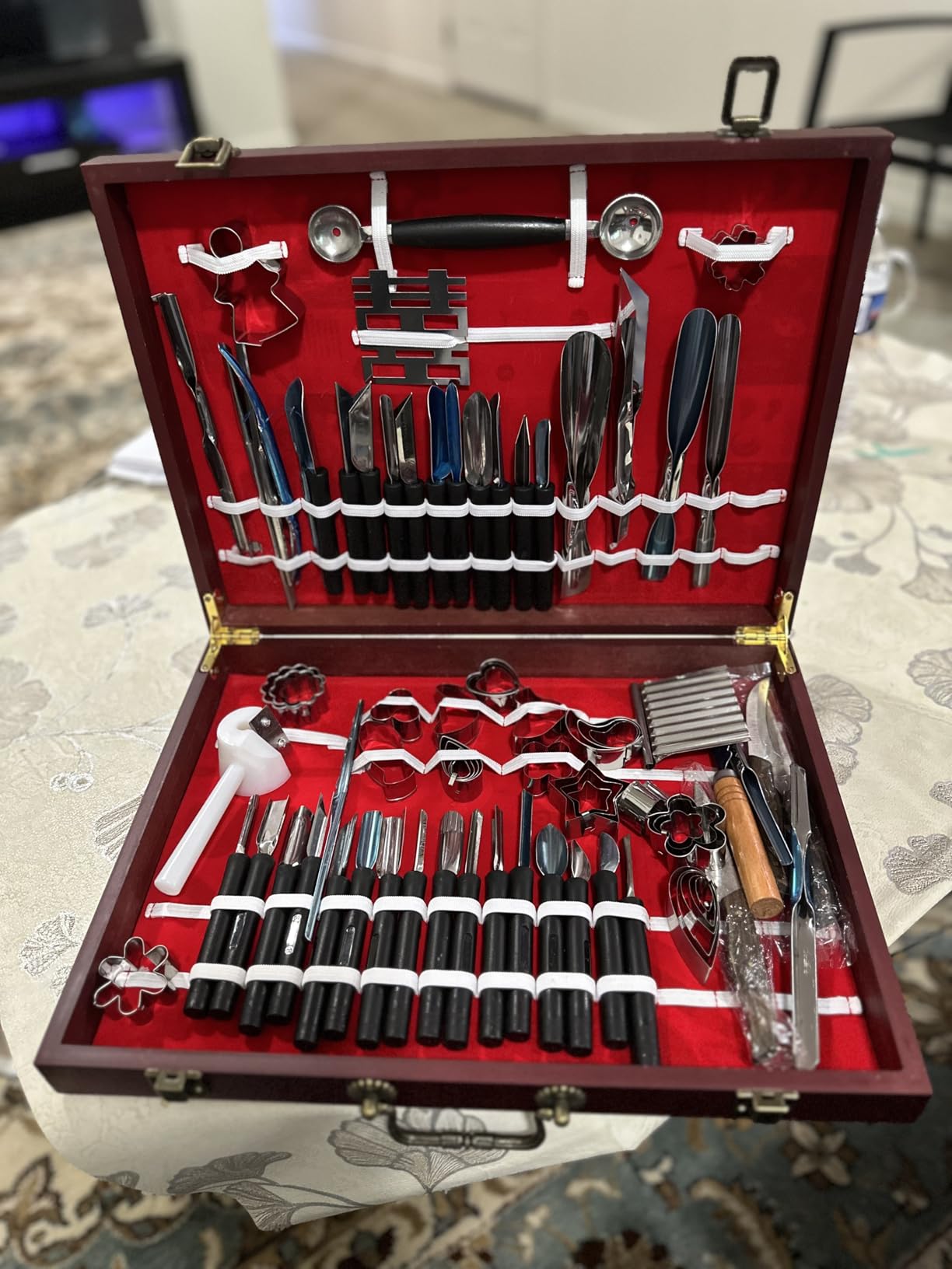48-Piece Stainless Steel Fruit & Melon Carving Tools Set with Gloves - Watermelon Sculpting Kit, Ergonomic Handles, Portable Case for Culinary Arts, Sculpting, Peeling customer photo 1