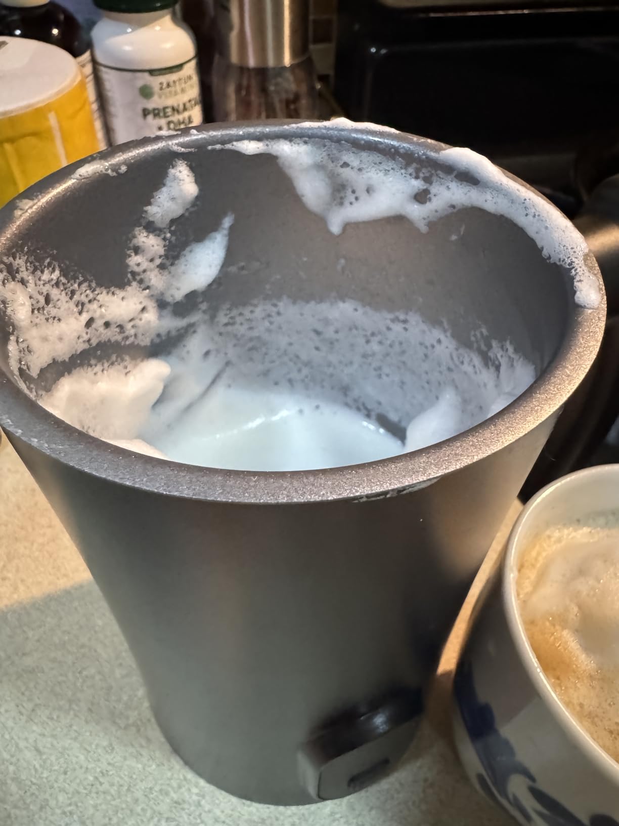 Milk Frother, 4-in-1 Electric Milk Steamer, 350ml/11.8oz Automatic Frother Machine for Coffee, Warm and Cold Foam, Temperature Control for Latte, Cappuccino, Hot Chocolate customer photo 2