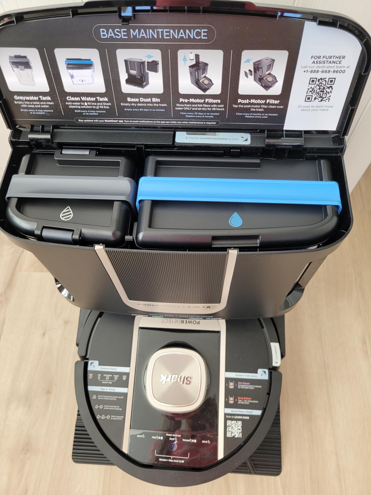Shark Robot Vacuum & Mop Combo, PowerDetect ThermaCharged NeverTouch Pro, Self-Emptying, Self-Refill with Heated Mop Cleaning, 60-Day Capacity,30-Day Tank, 6 Power Detect Technologies, Black, RV2920XE customer photo 2