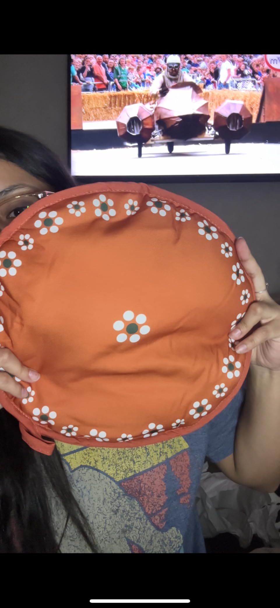 Honeydak 2 Pcs 10 Inch Tortilla Warmer Pouch, Mexican Talavera Pottery Terracotta Pattern Microwavable Insulated Cloth Pouch for Tortillas, Tacos, Naan, and Pizza Rolls customer photo 1
