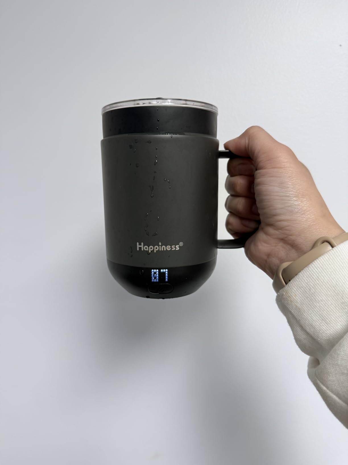 Happiness Smart Heated Coffee Mug,16oz Rechargeable Electric Self Heating Temperature Control Coffee Cup customer photo 2