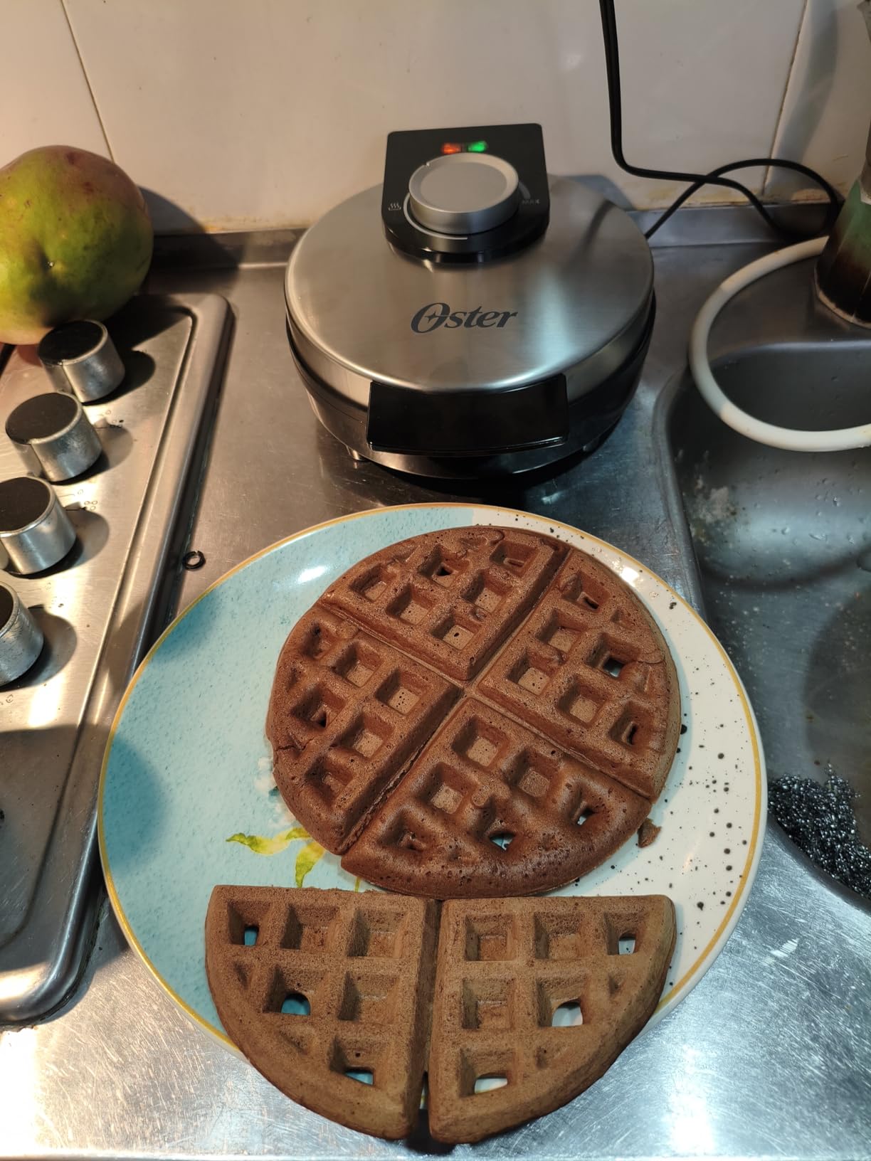 Oster Nonstick Belgian Waffle Maker, Nonstick Ceramic Waffle Iron customer photo 2