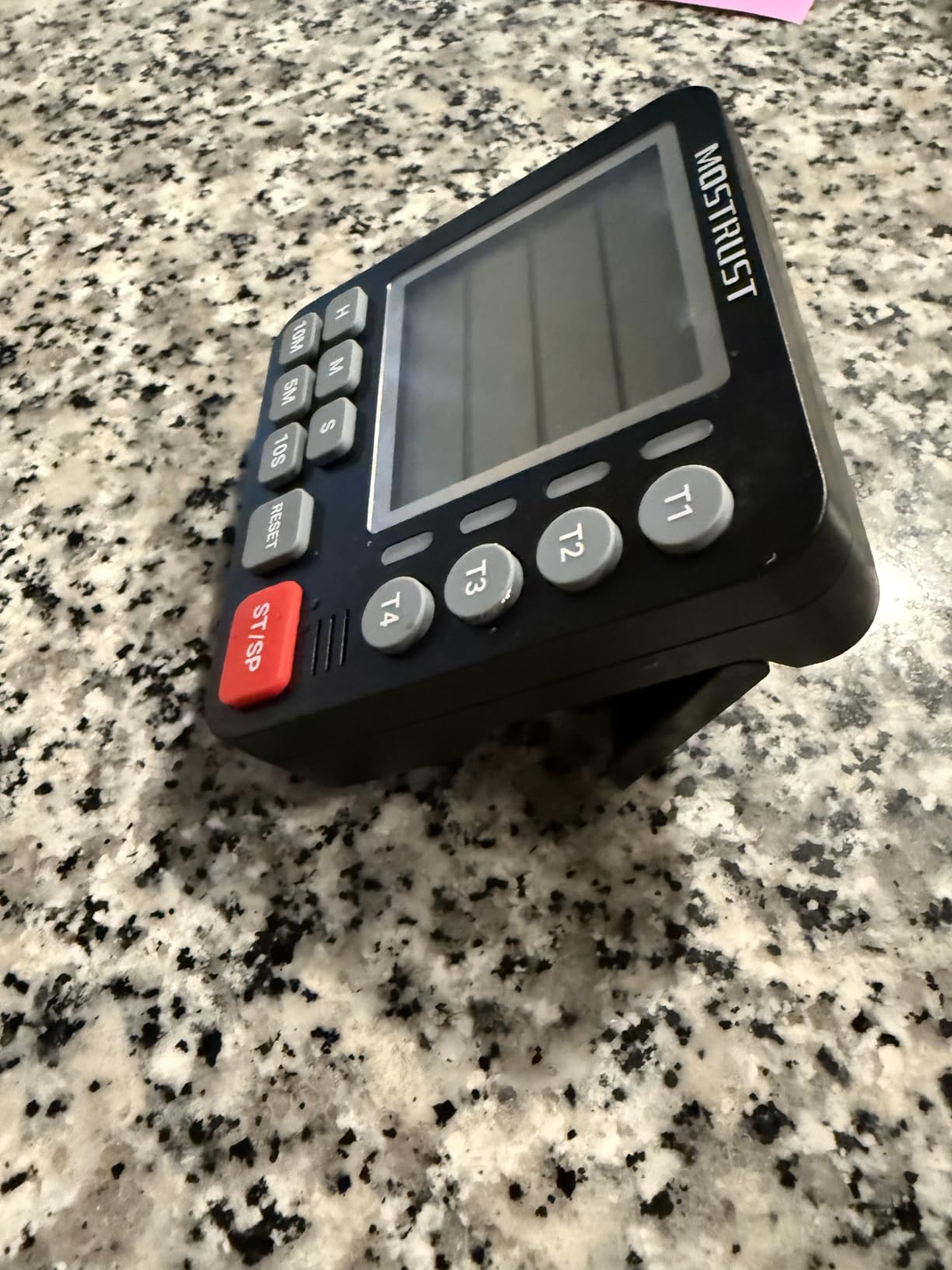 Digital Dual Kitchen Timer, 4 Channels Independent Countdown Timer, Large Display, On/Off, Loud Volume Alarm and Flashing Light with Magnetic Back, Stand, Battery Included (Black) customer photo 1