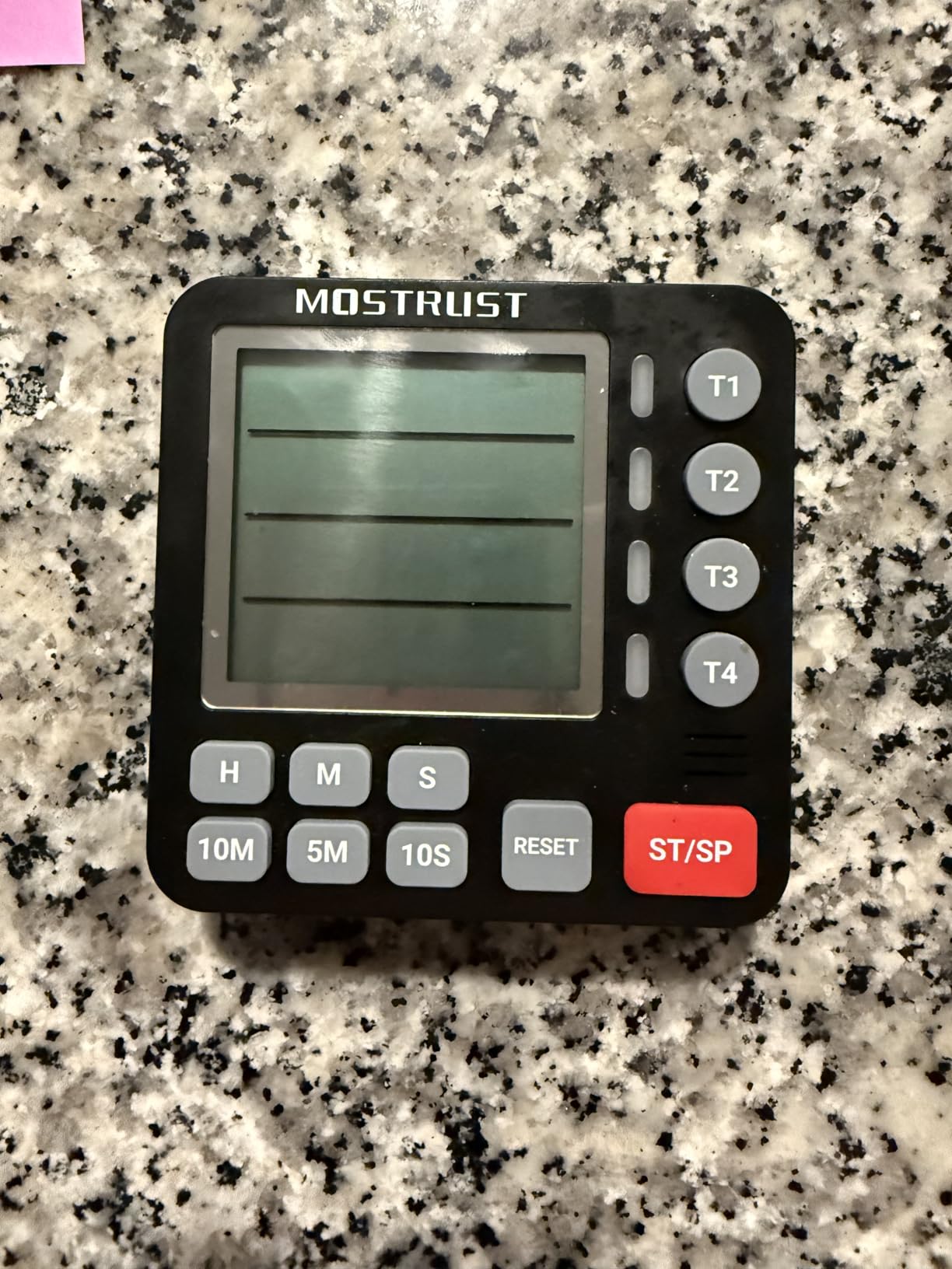 Digital Dual Kitchen Timer, 4 Channels Independent Countdown Timer, Large Display, On/Off, Loud Volume Alarm and Flashing Light with Magnetic Back, Stand, Battery Included (Black) customer photo 2