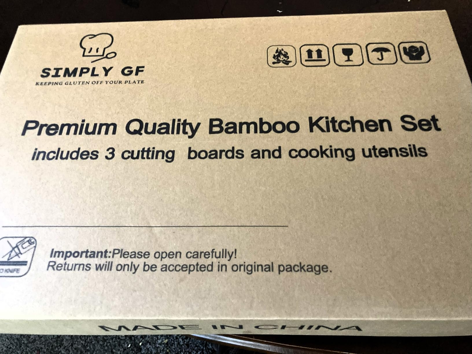 8-Piece Bamboo Cutting Board & Utensil Set - 3 Extra-Thick Boards with Juice Grooves (15