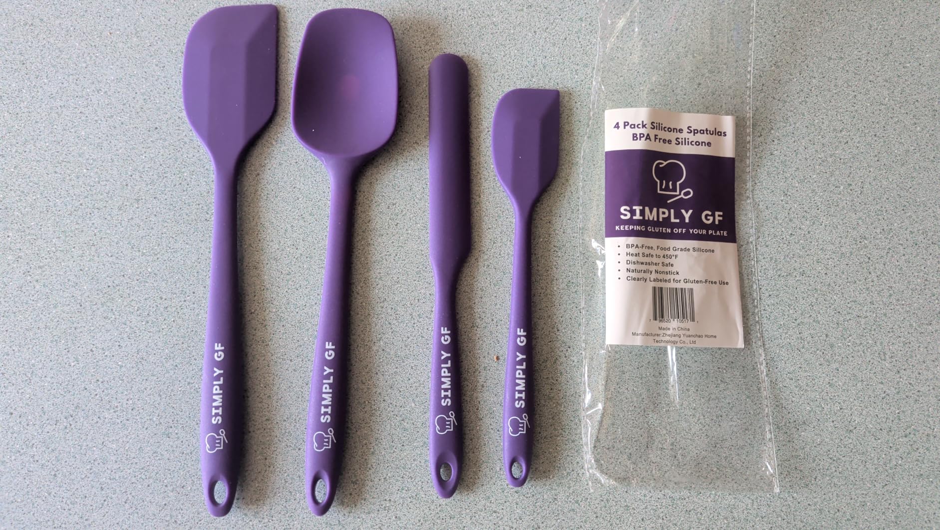 Dedicated Gluten-Free Silicone Spatula Set of 4 - Heat Resistant Non-Stick Food-Grade Kitchen Rubber Spatula Set for Baking & Cooking - No BPA & Dishwasher Safe Kitchen Utensils customer photo 1